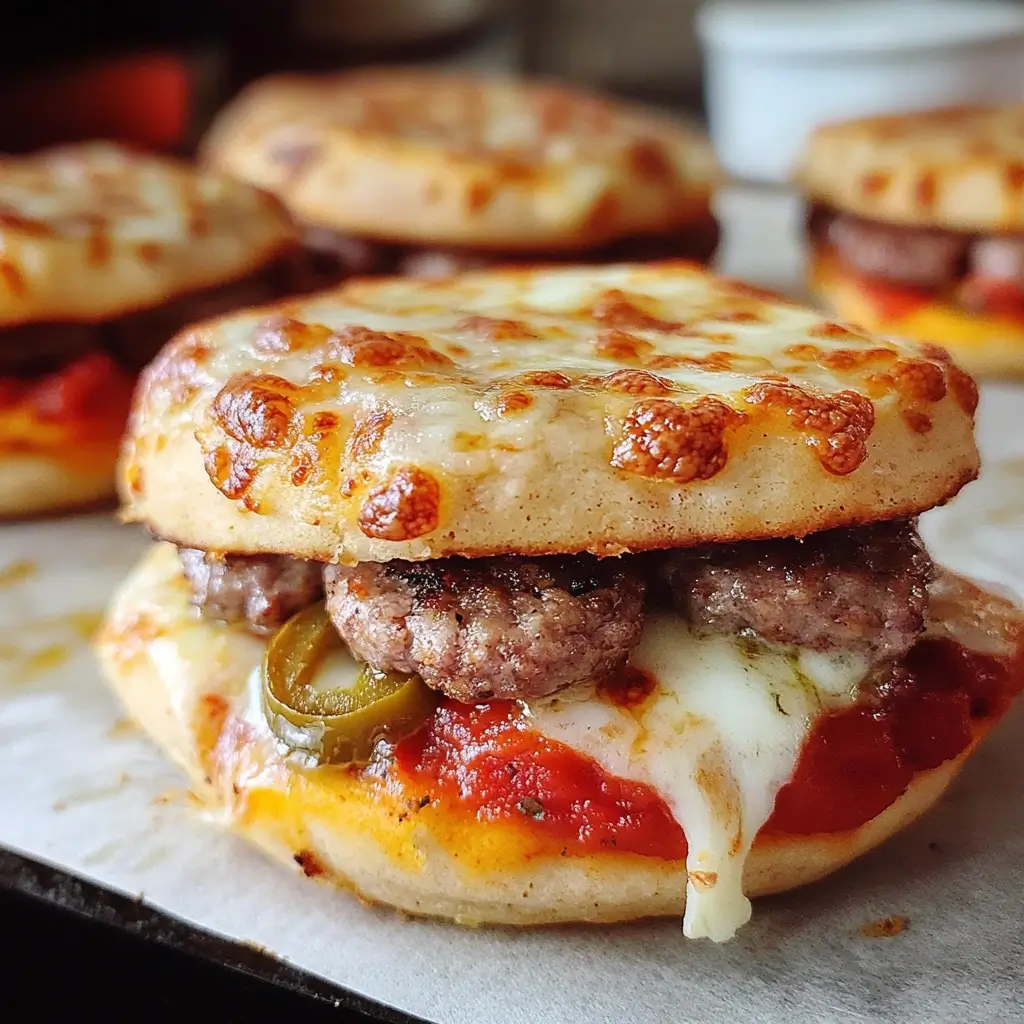 Frozen Pizza Burger Recipe - My Tasteful Recipes