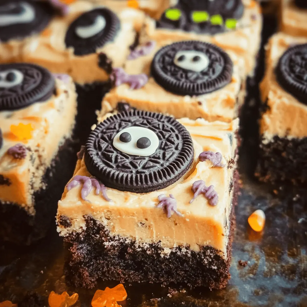 Spooky Halloween Oreo Cake Bars