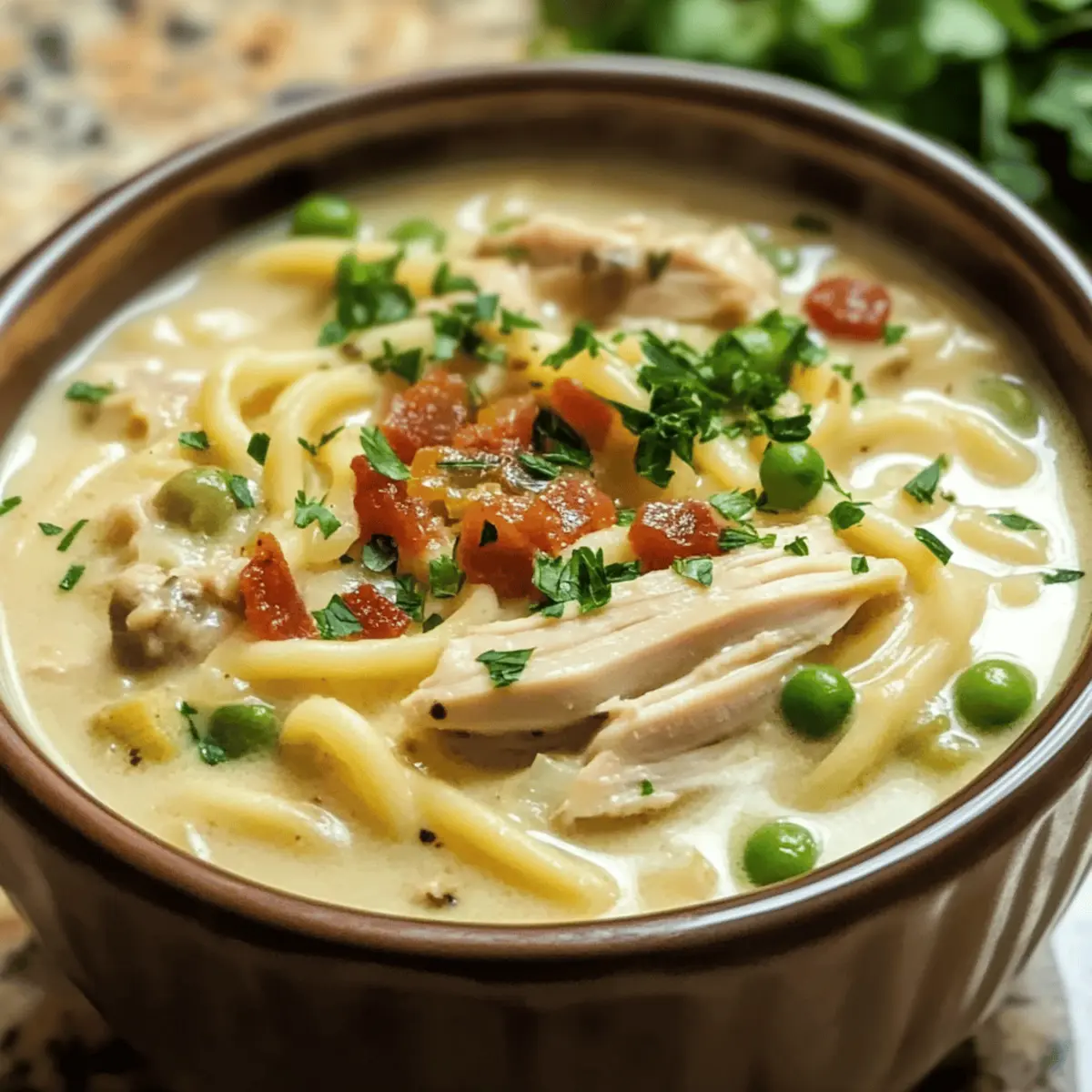Turkey Tetrazzini Soup