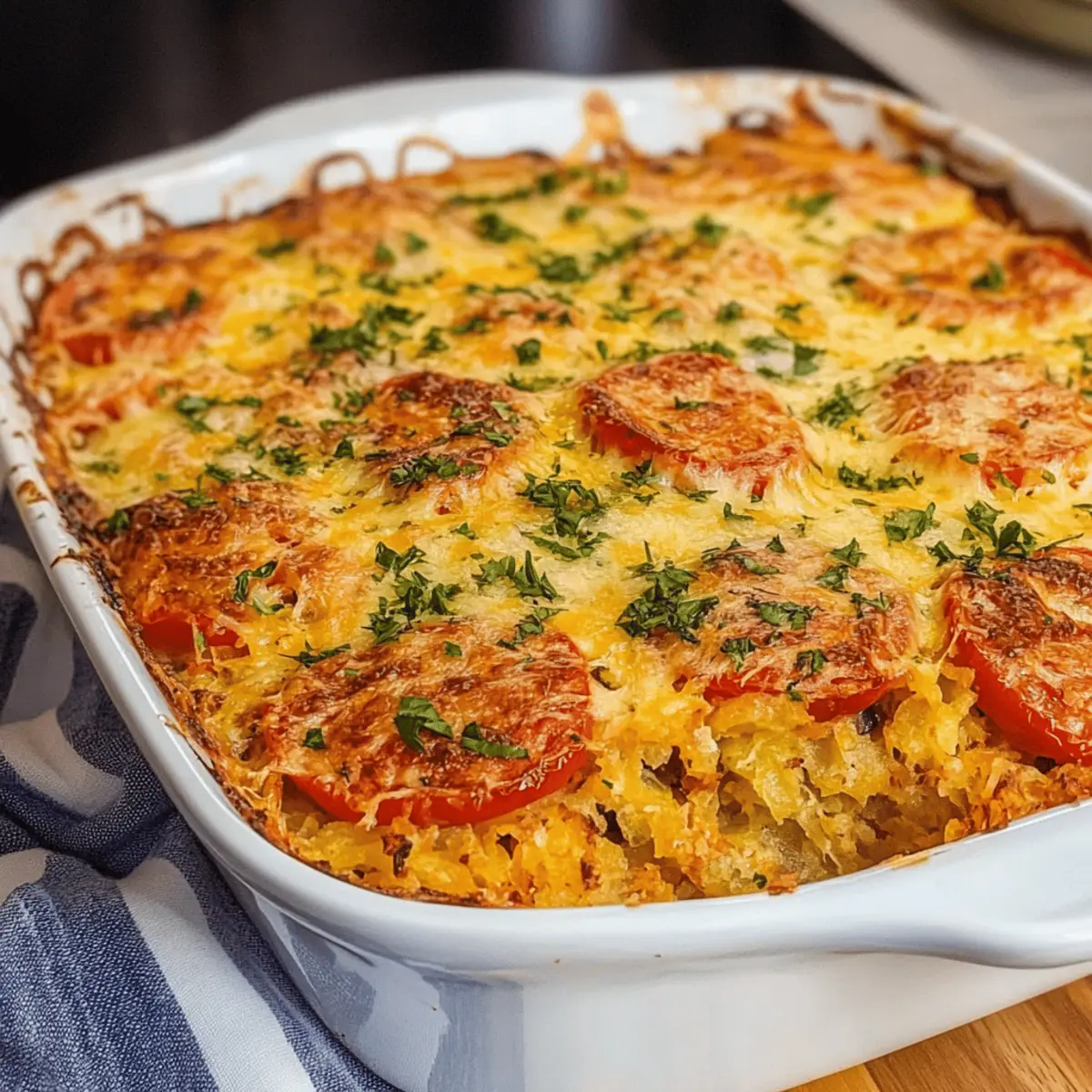 Hash Brown Tomato Breakfast Casserole