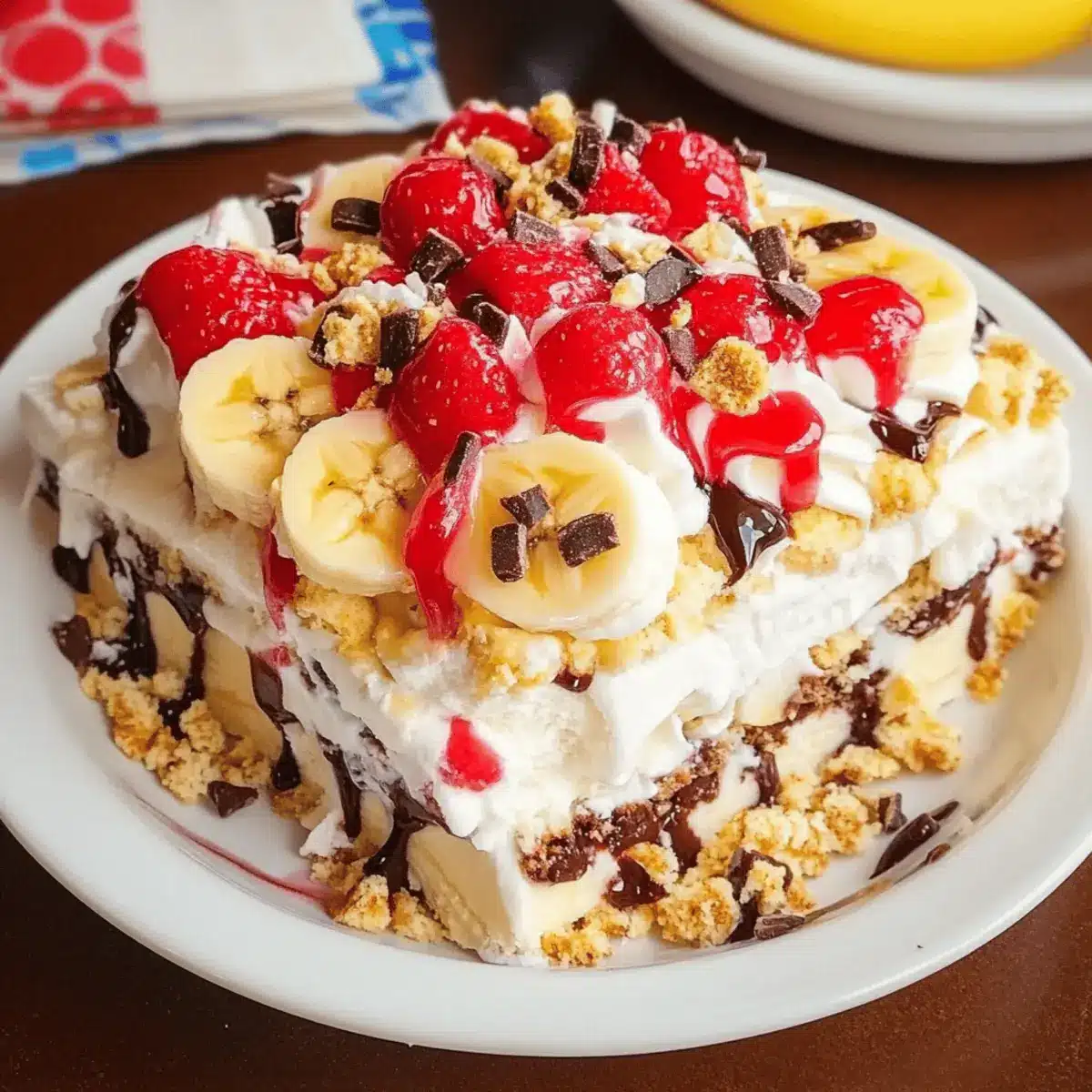 No Bake Banana Split Dessert