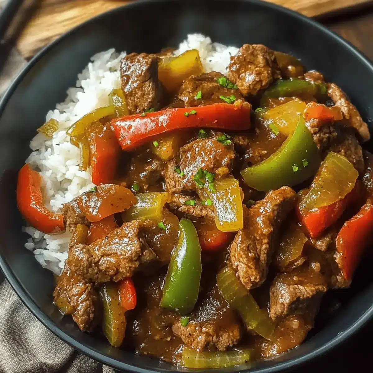 Slow Cooker Pepper Steak Recipe