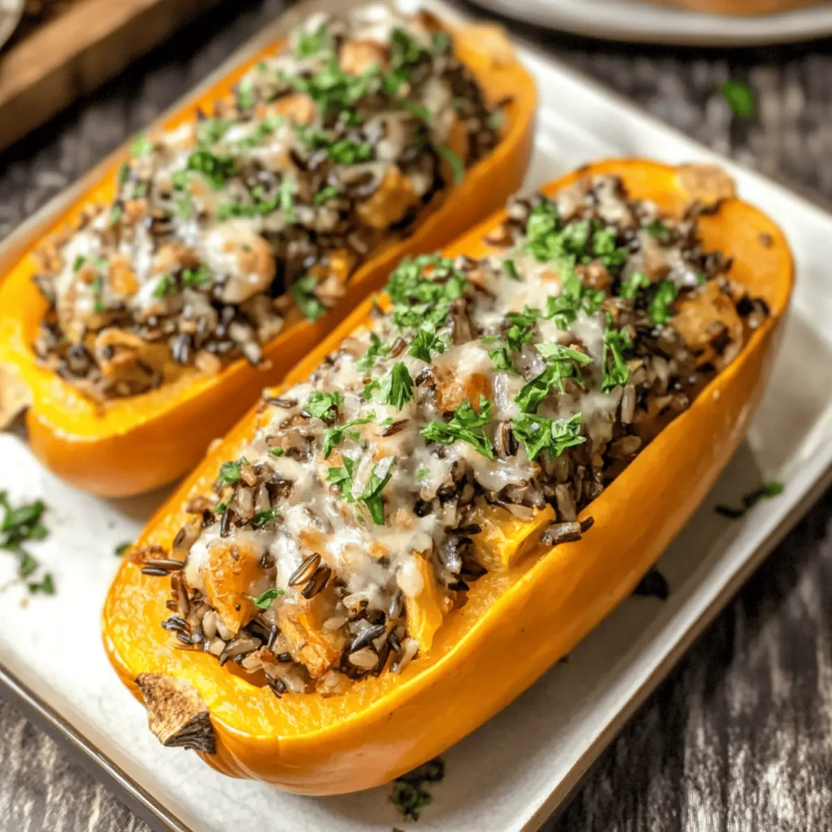 Easy Stuffed Butternut Squash with Wild Rice for Cozy Dinners - My ...