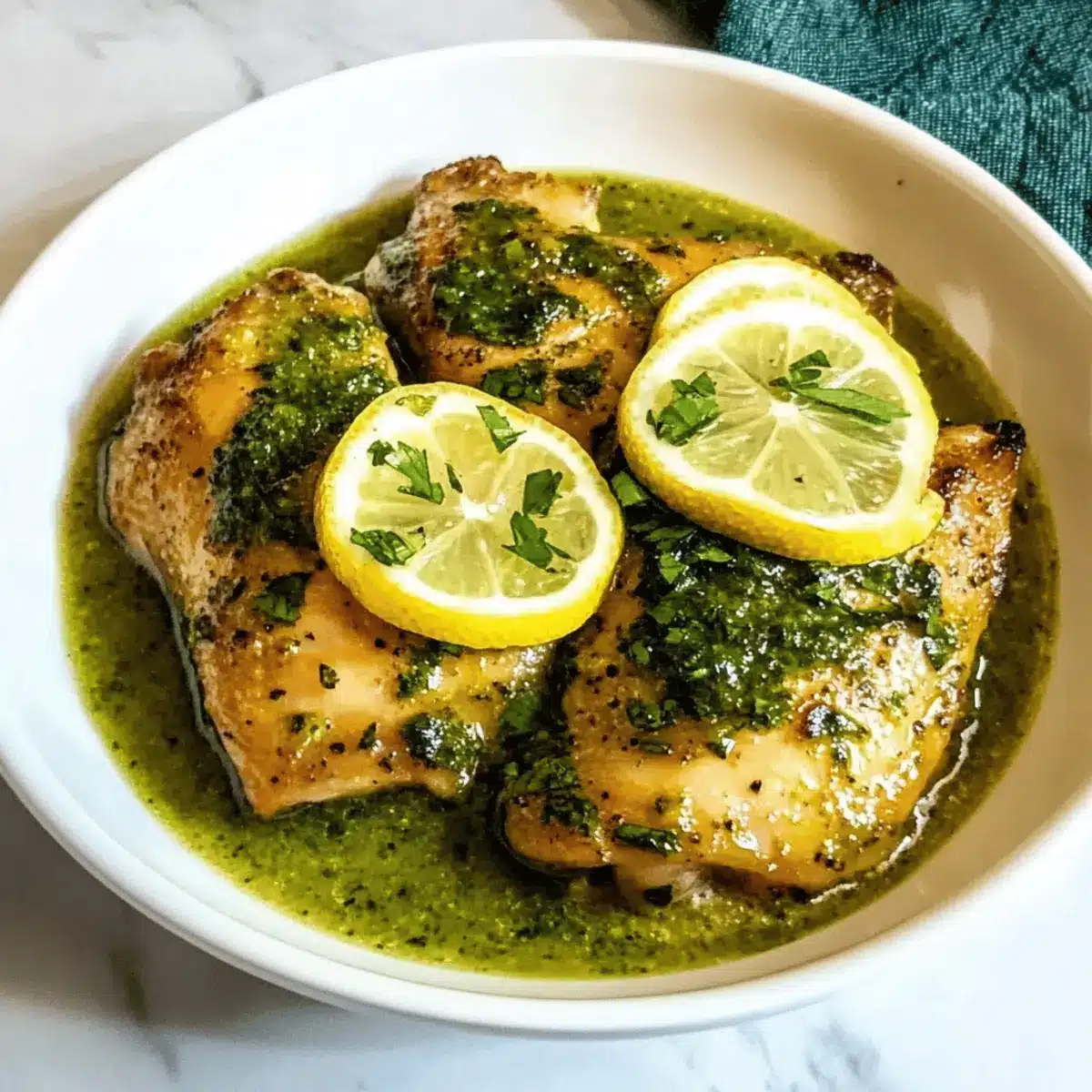 Lemon Garlic Chicken Thighs