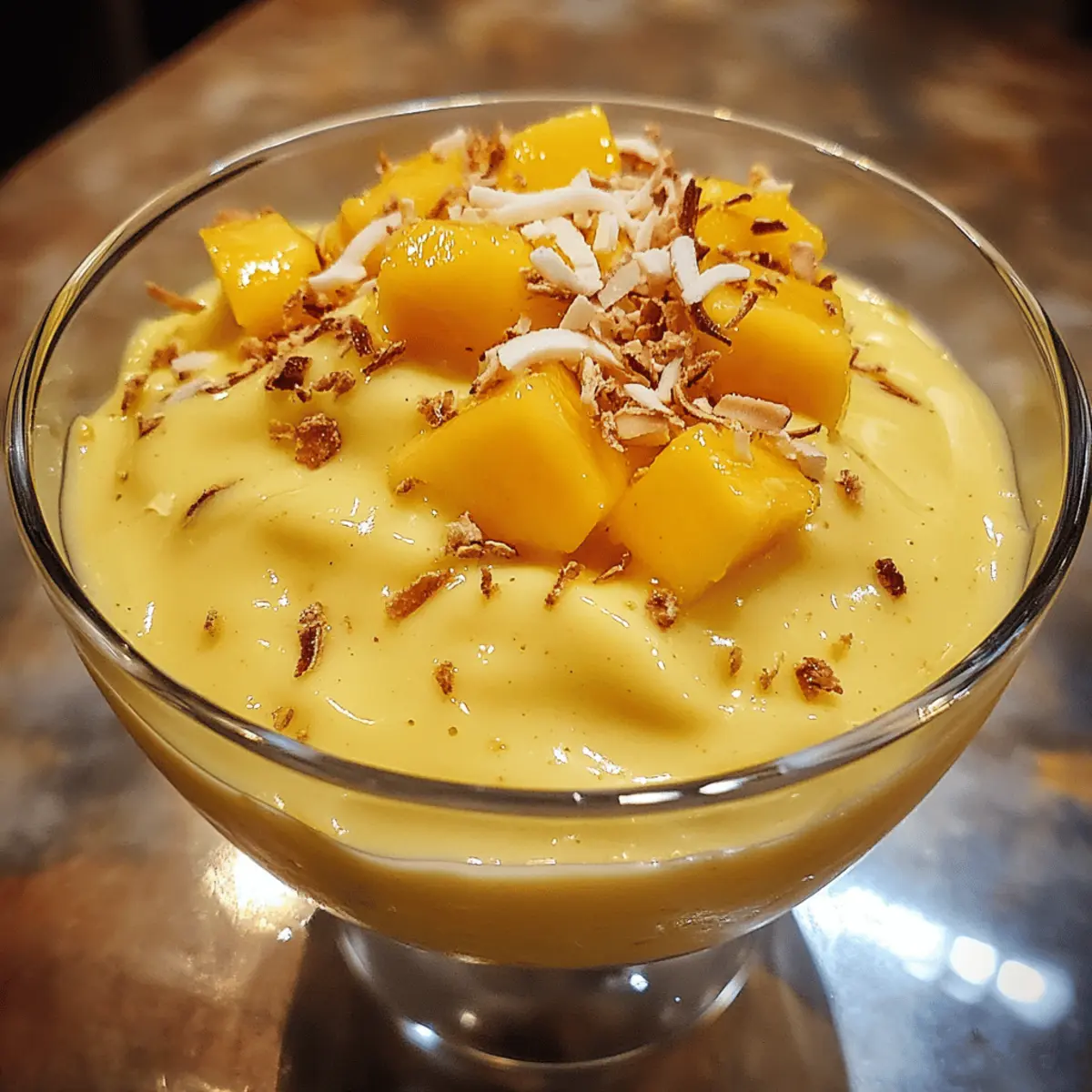 Mango Coconut Pudding