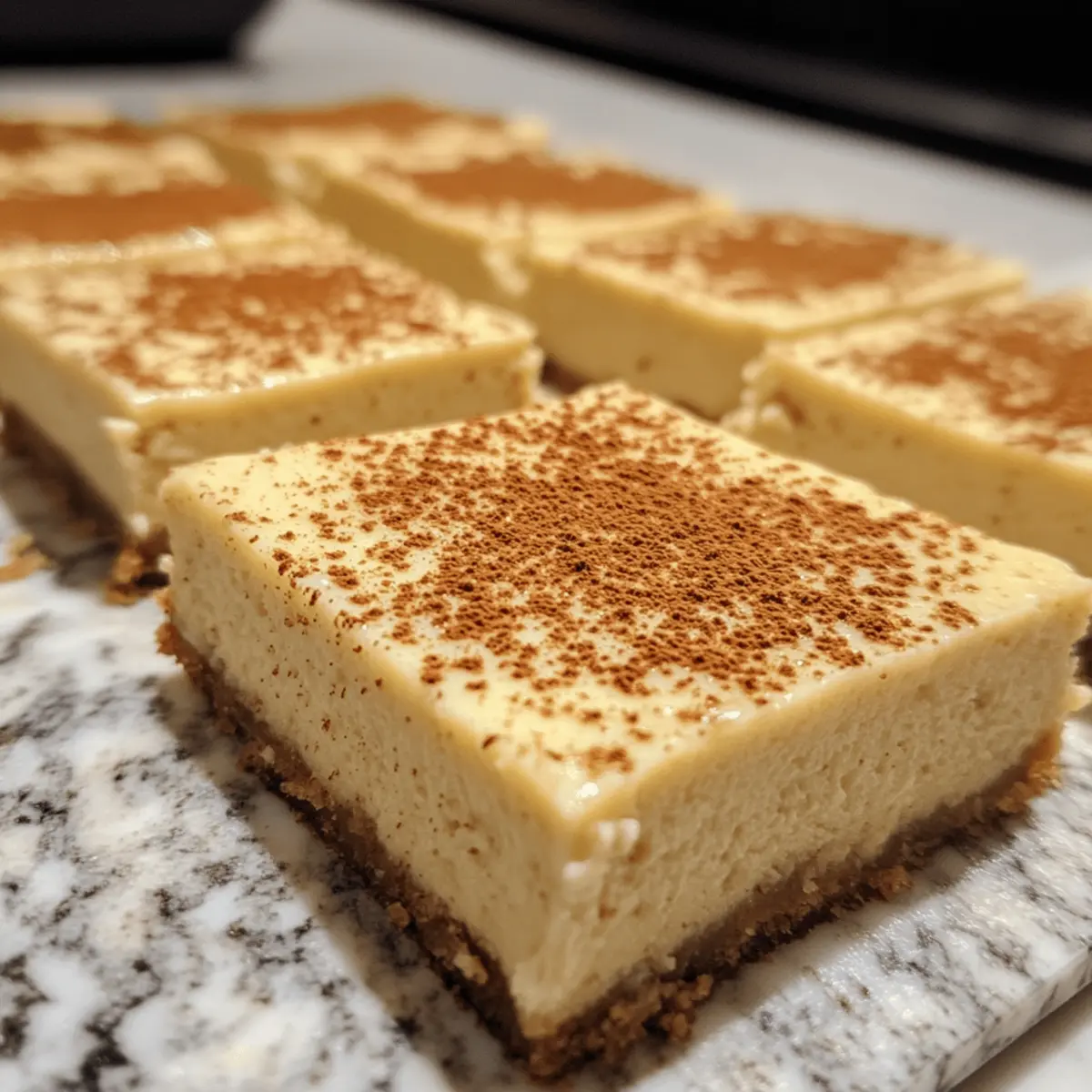 Eggnog Cheesecake Bars