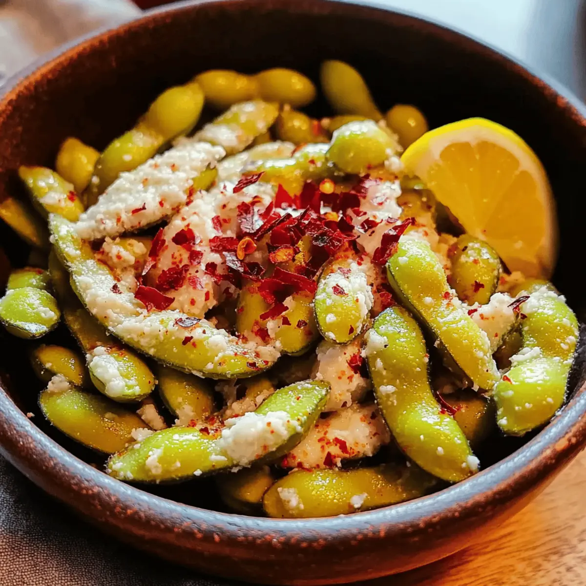 Spicy Roasted Edamame Snack