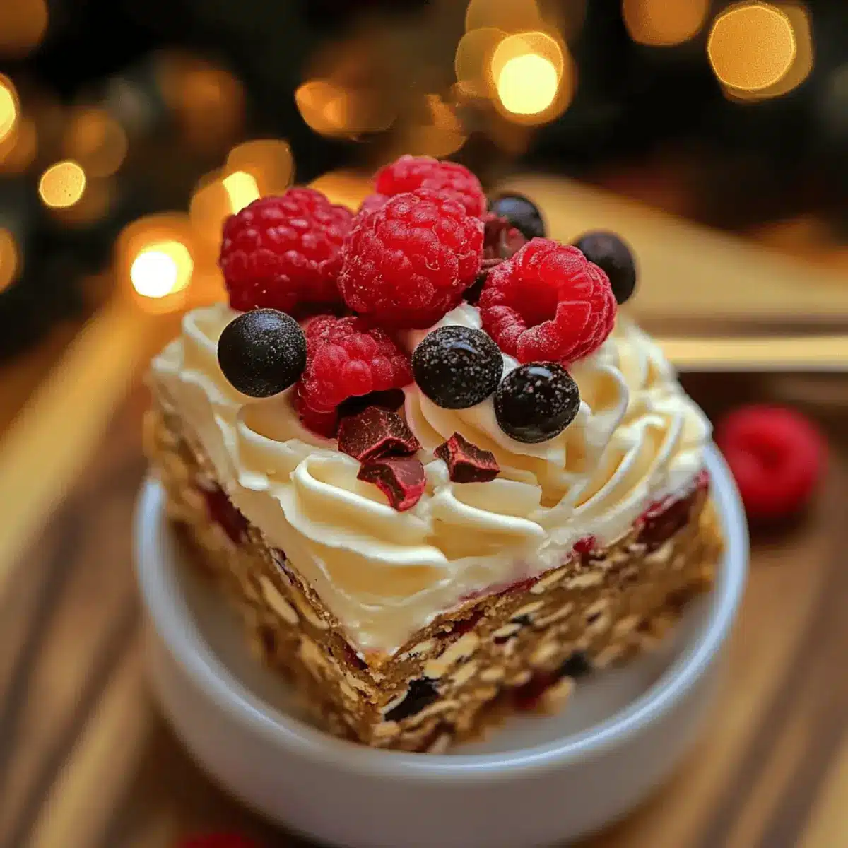 Christmas White Chocolate Raspberry Mousse