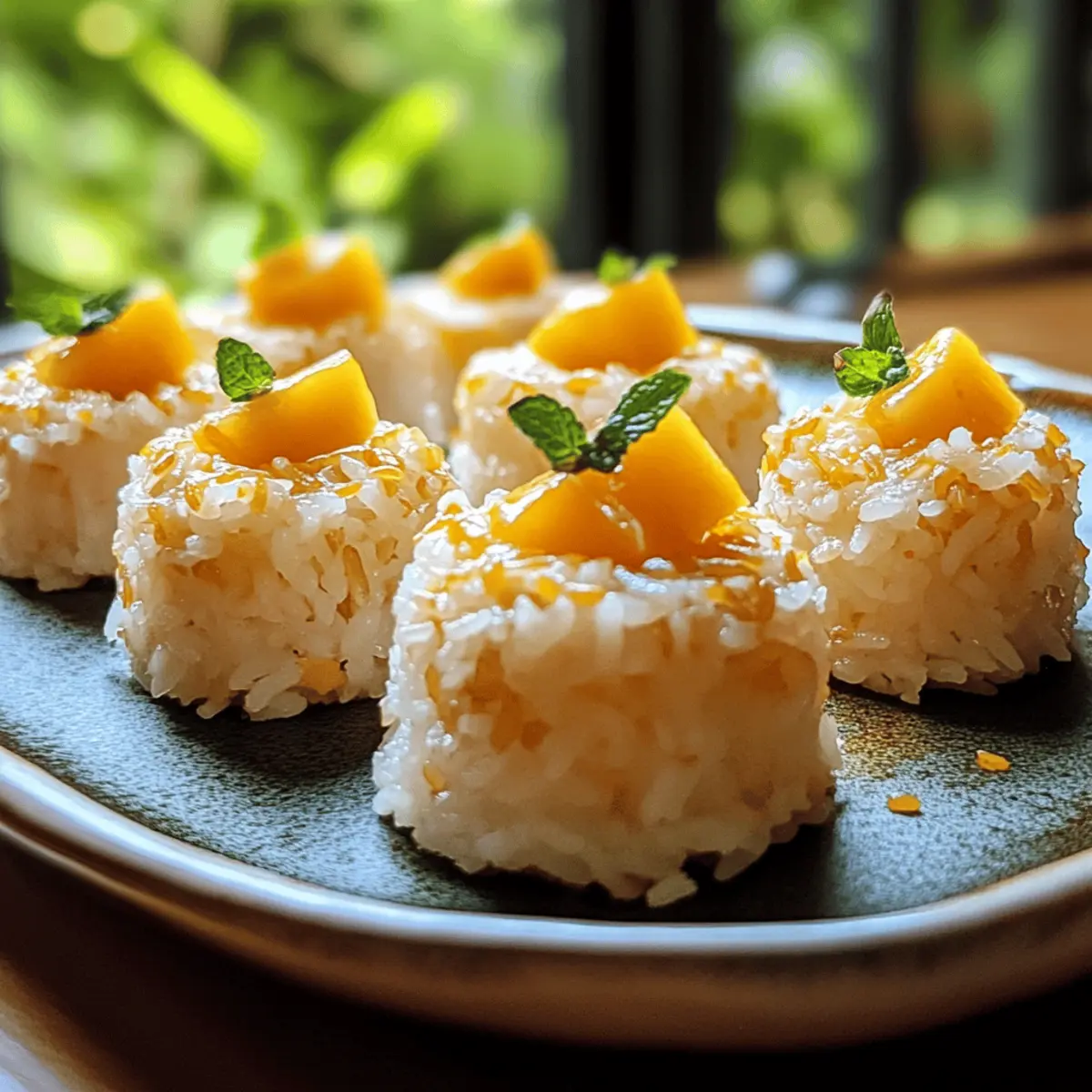 Mango Sticky Rice Bites