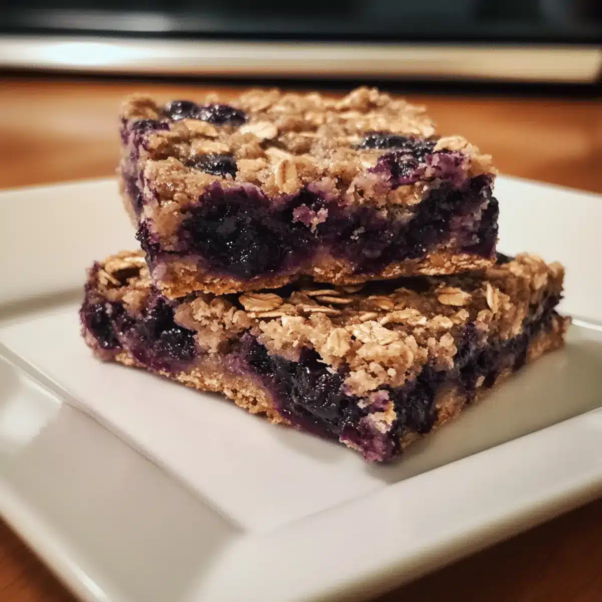 One-Bowl Blueberry Oat Bars