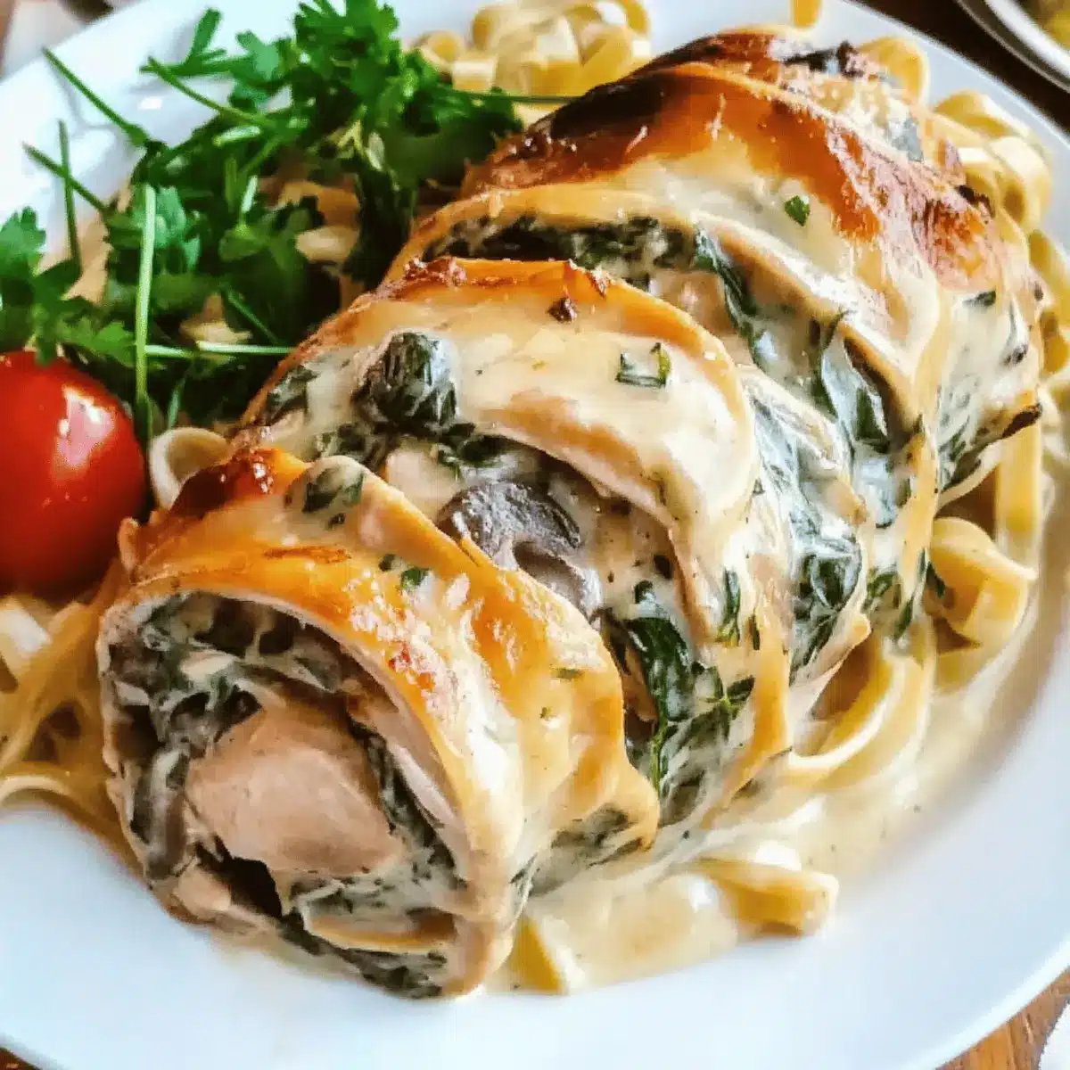 Chicken and Spinach Roulade