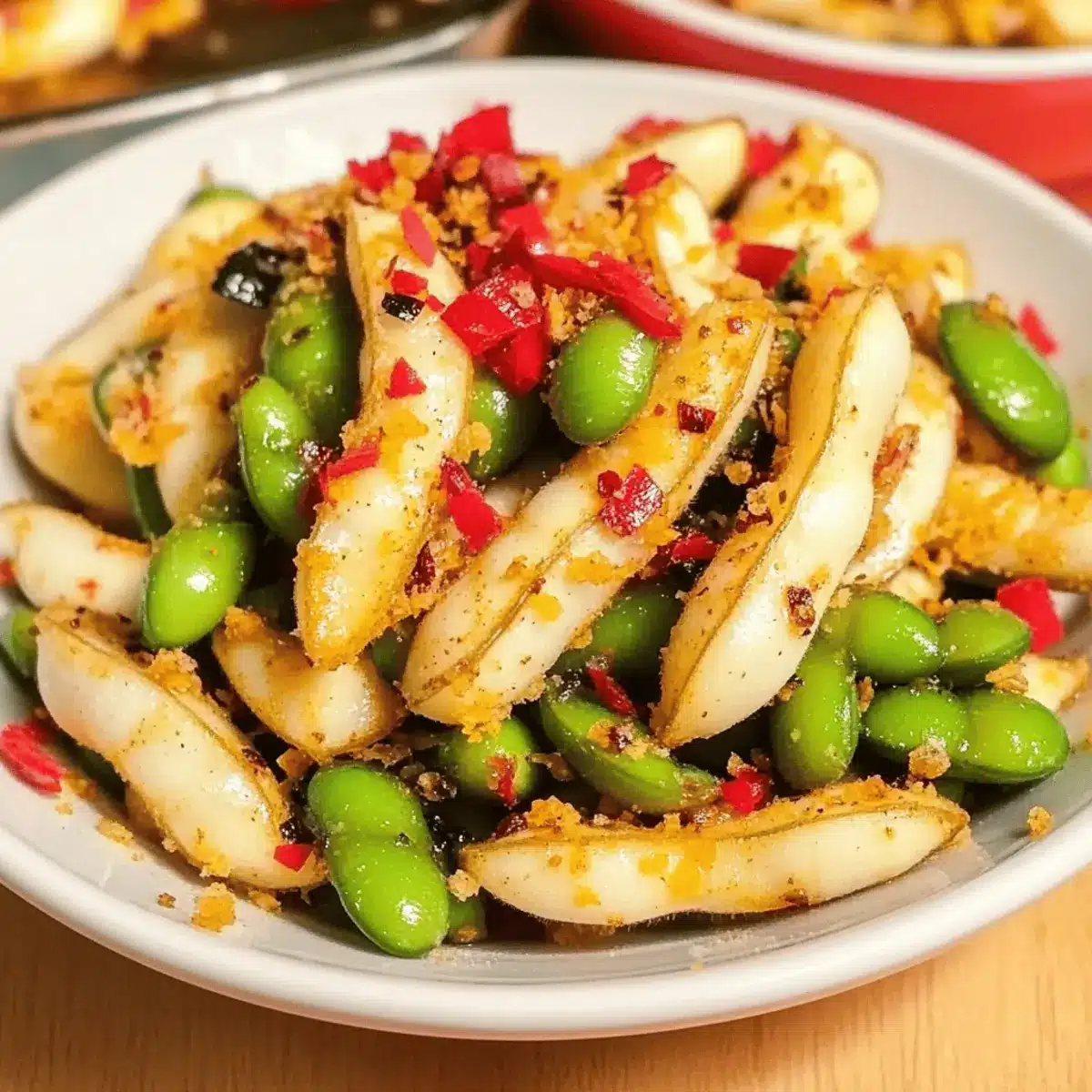 Spicy Roasted Edamame Snack