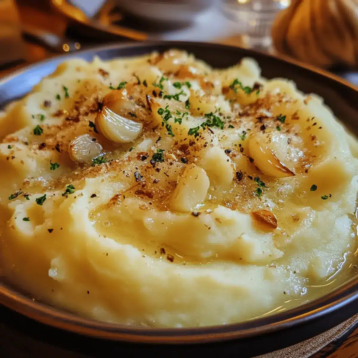 Thanksgiving Roasted Garlic Mashed Potatoes