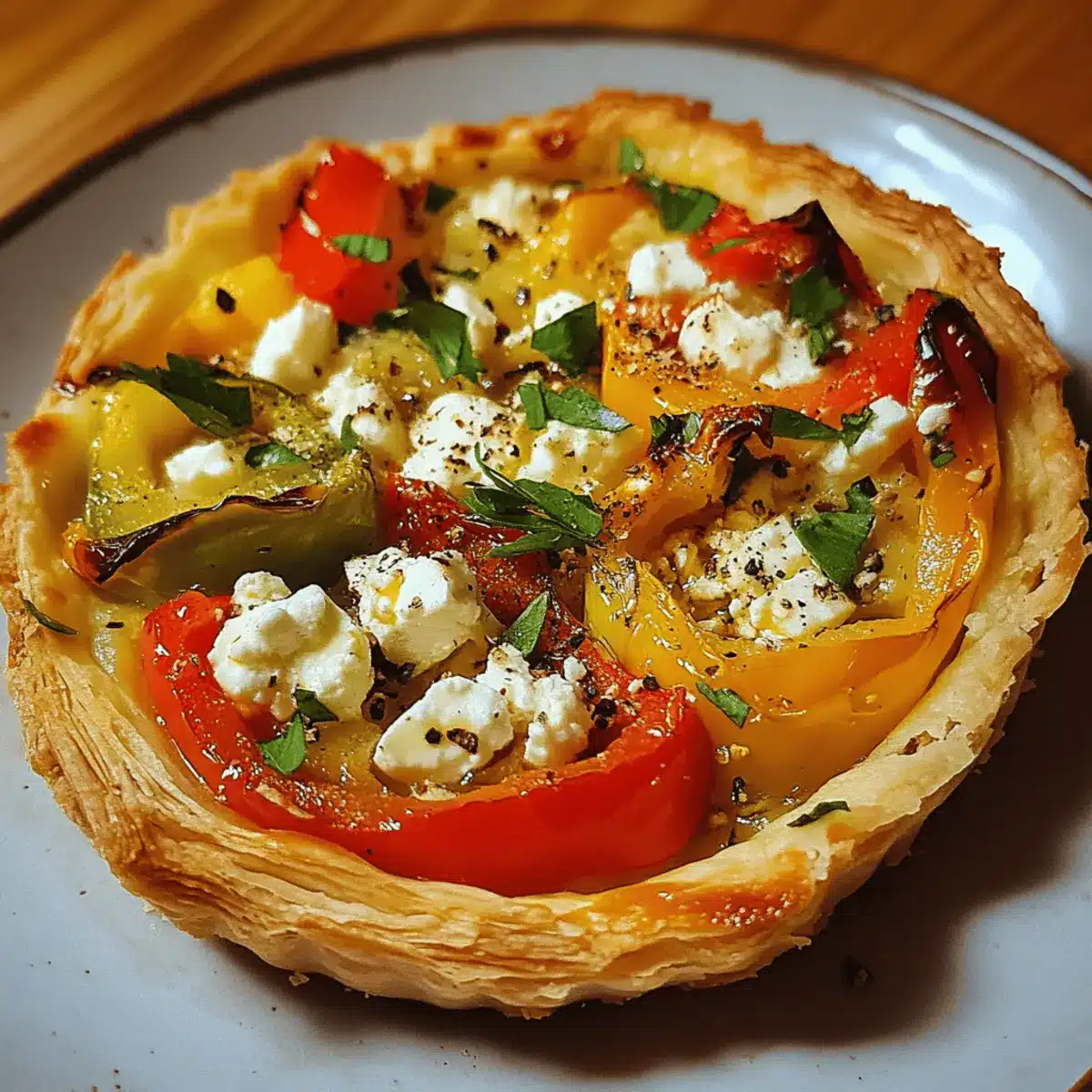 Roasted Sweet Pepper & Feta Tart