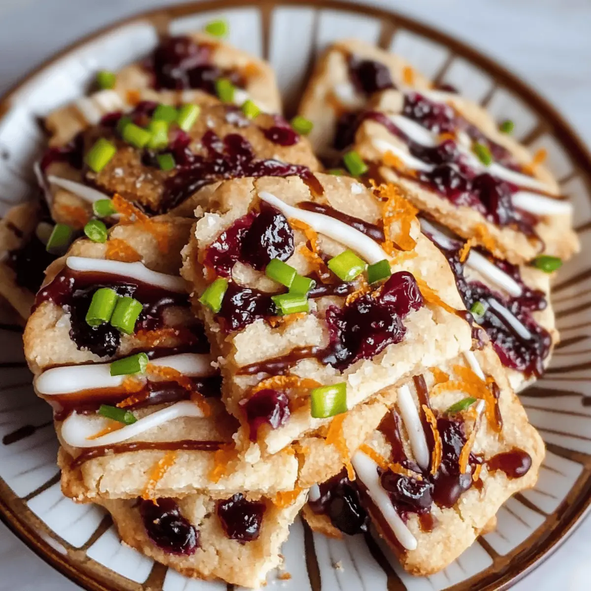 Cranberry Orange Shortbread Cookies