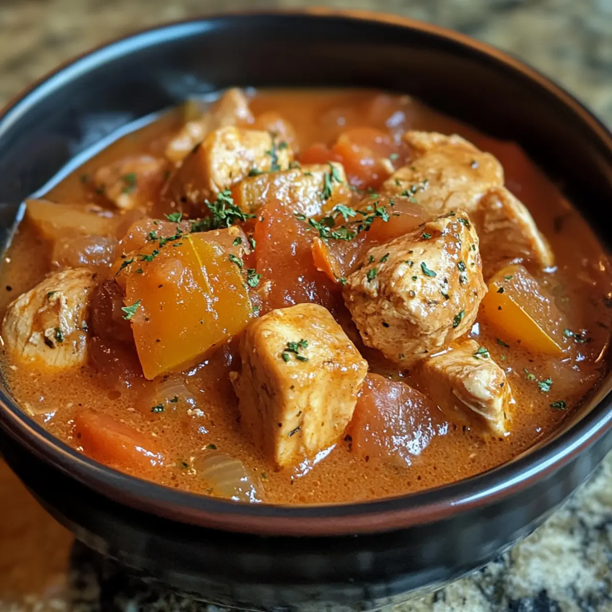 Crockpot Creamy Tomato Chicken Stew