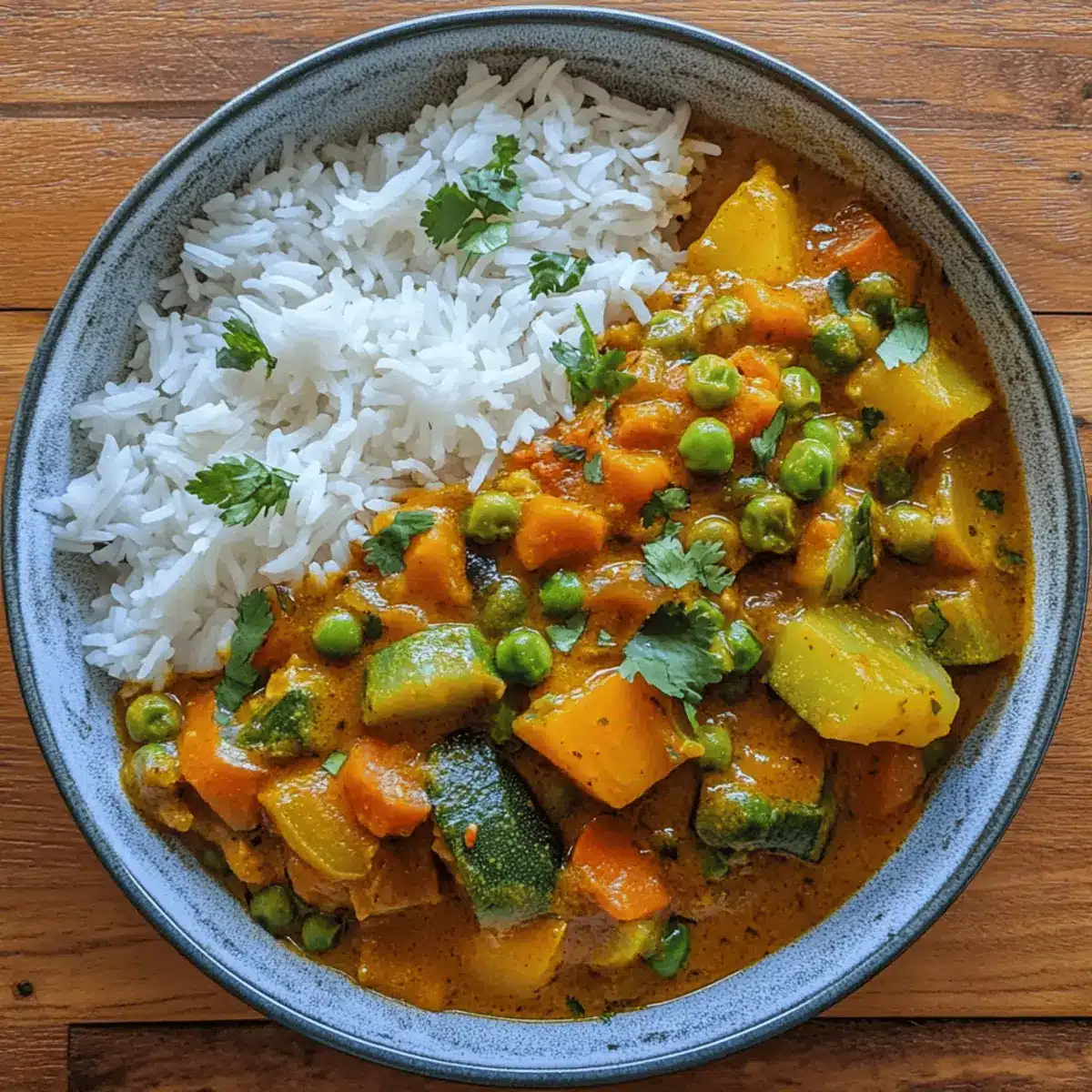 Easy Creamy Vegetable Coconut Curry with Basmati Rice Bliss - My ...