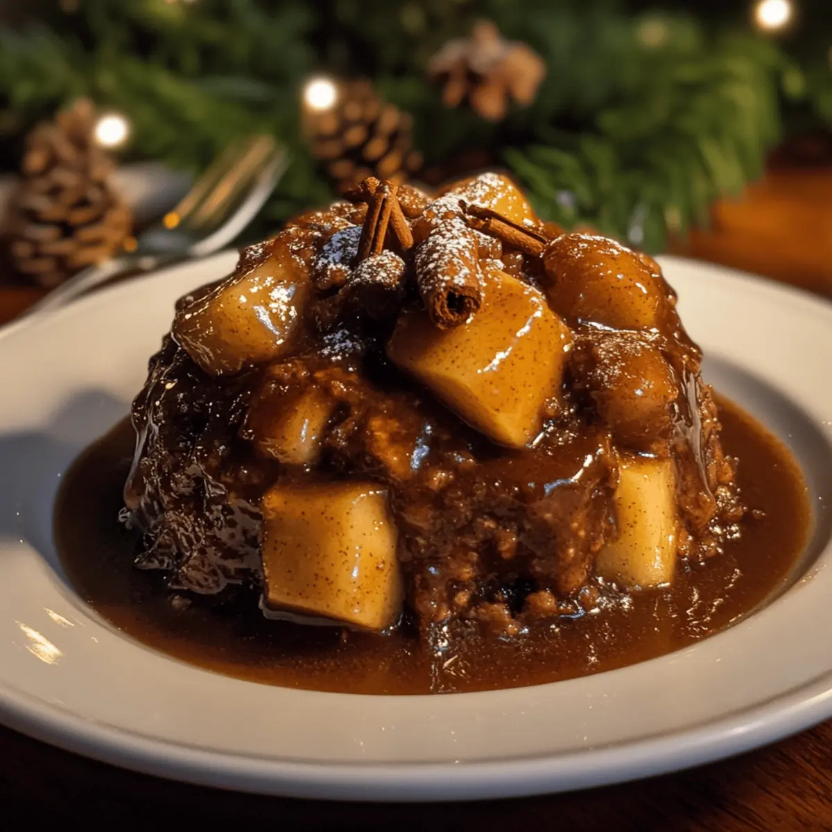 Christmas Cinnamon Apple Pudding