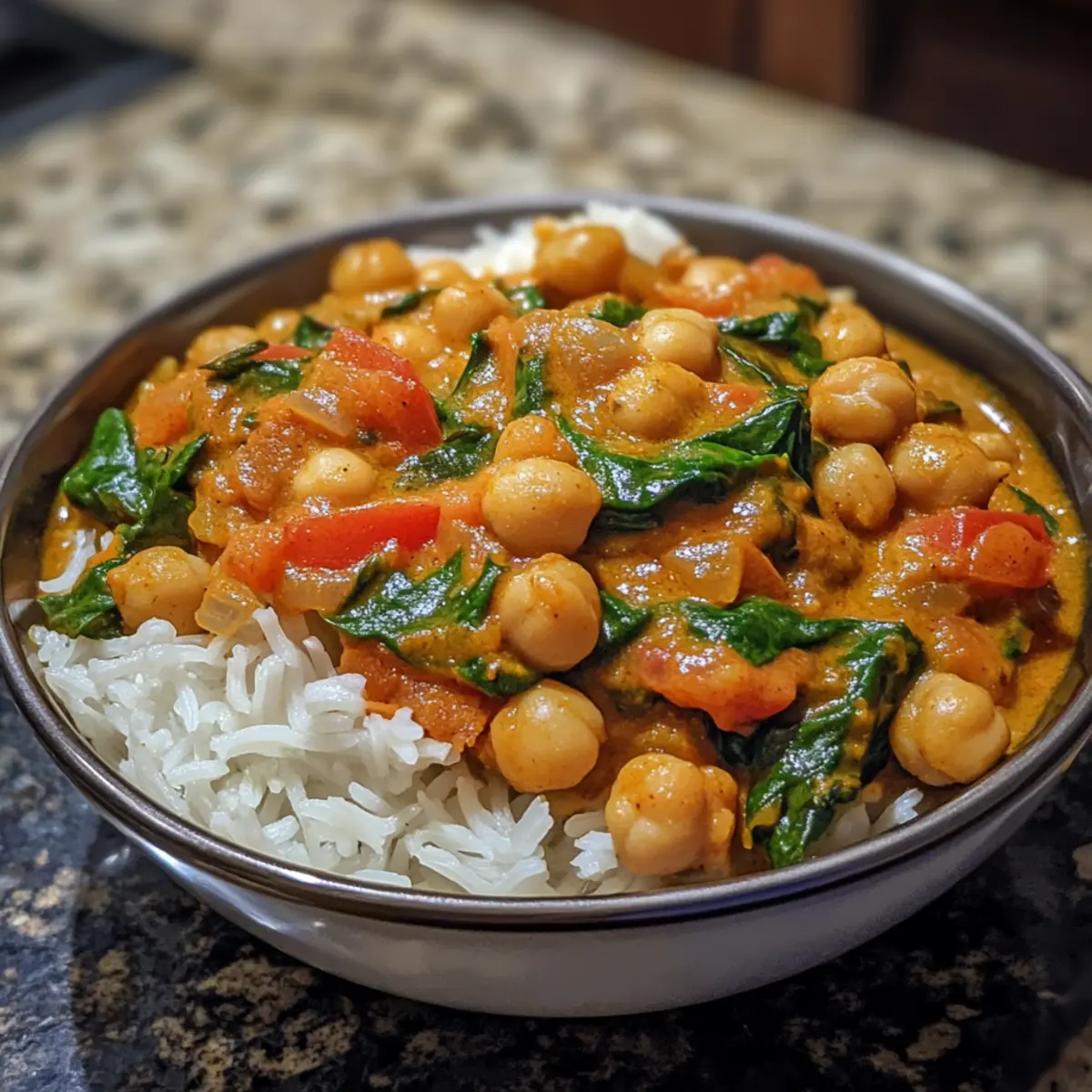 Easy Vegetarian Chickpea Spinach Curry with Bold, Creamy Flavor - My ...