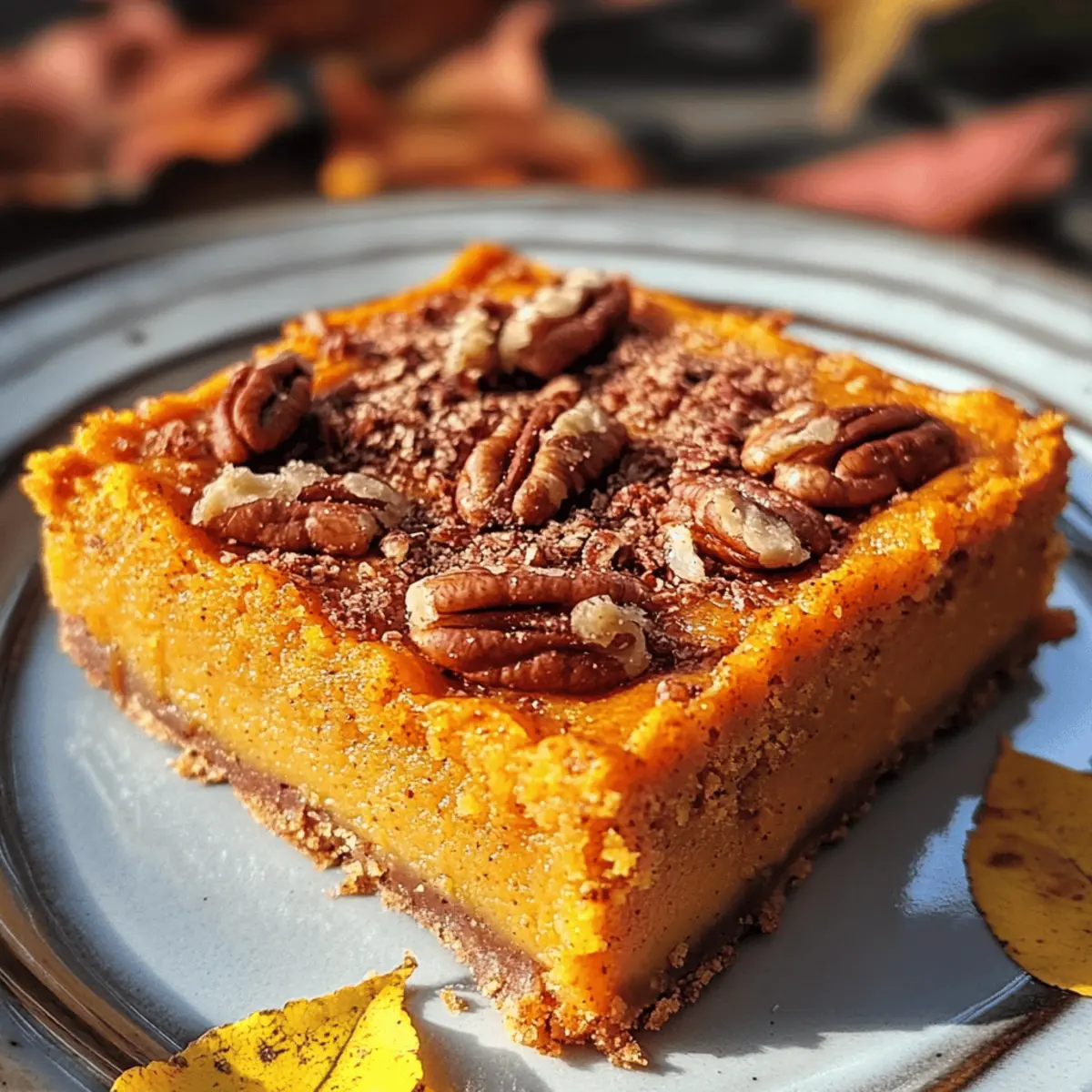 Thanksgiving Maple Pecan-Free Pumpkin Squares
