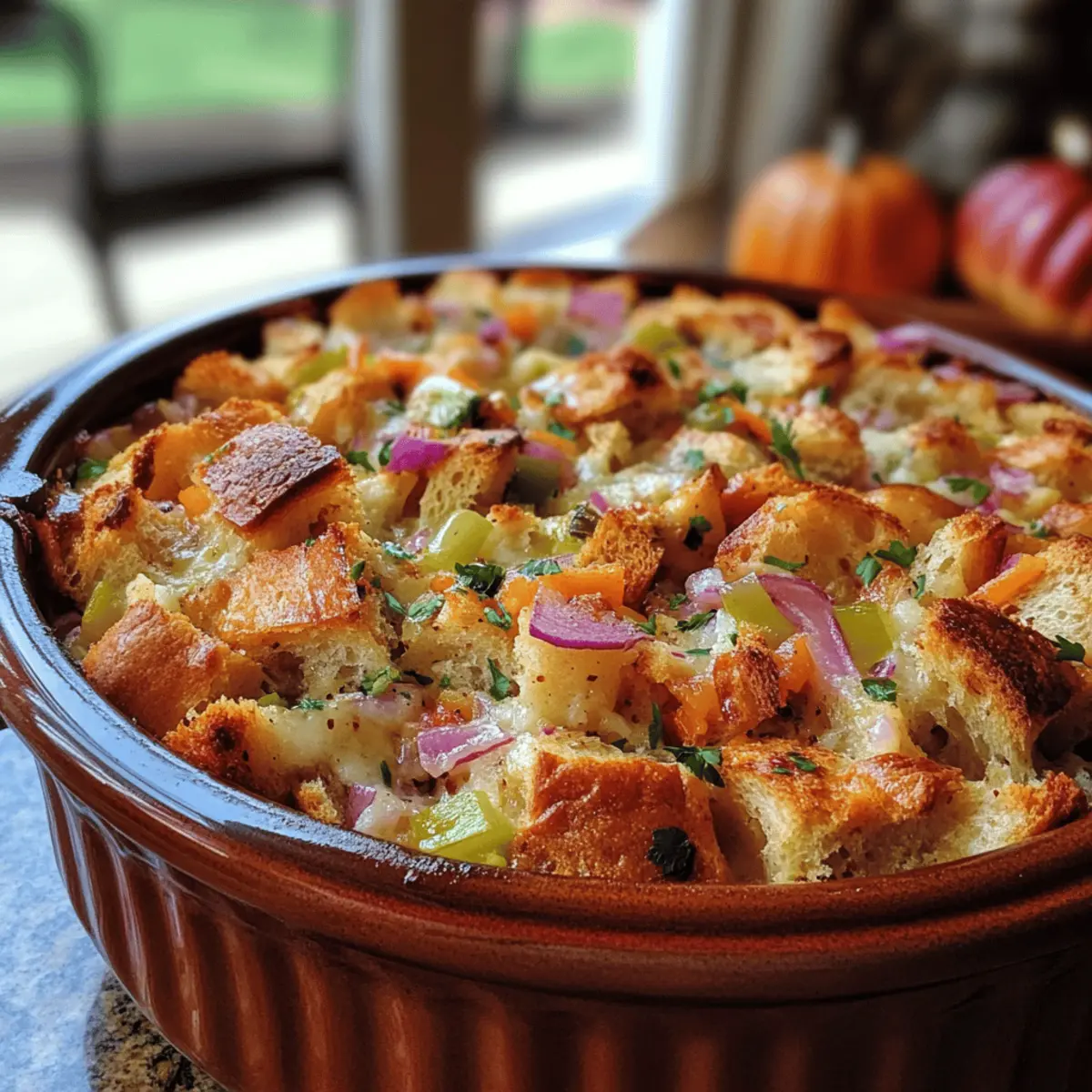 Thanksgiving Savory Bread Pudding
