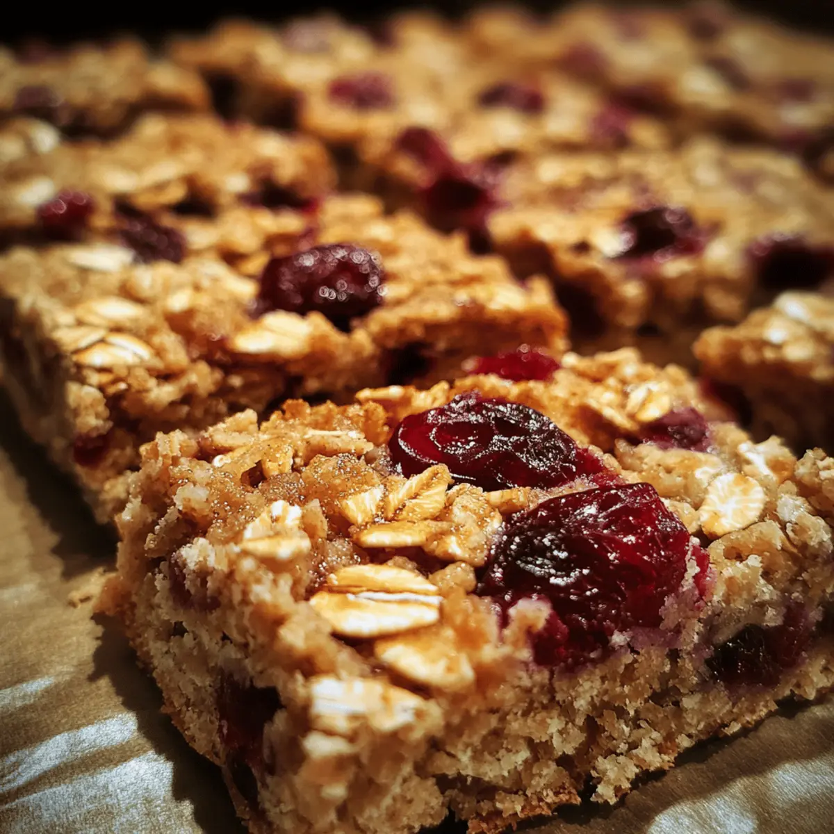 Baked Cranberry Oat Squares