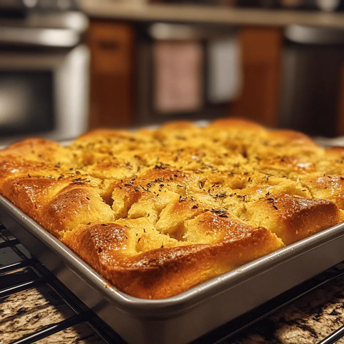 Thanksgiving Cornbread Focaccia