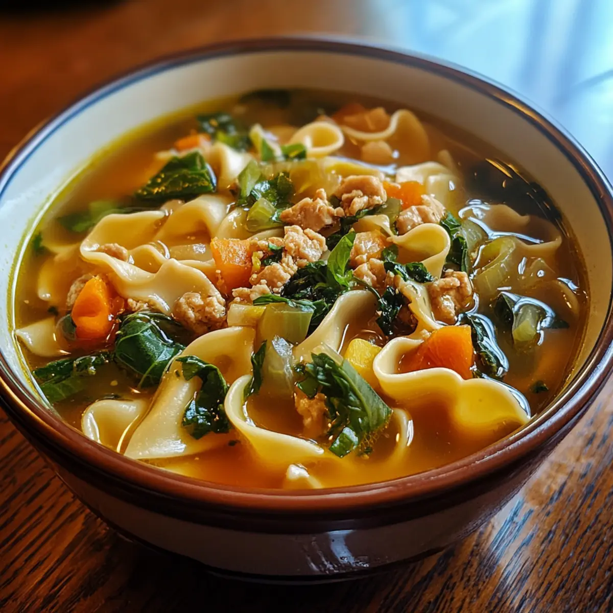 Vegetable Stuffed Noodle Soup Recipe