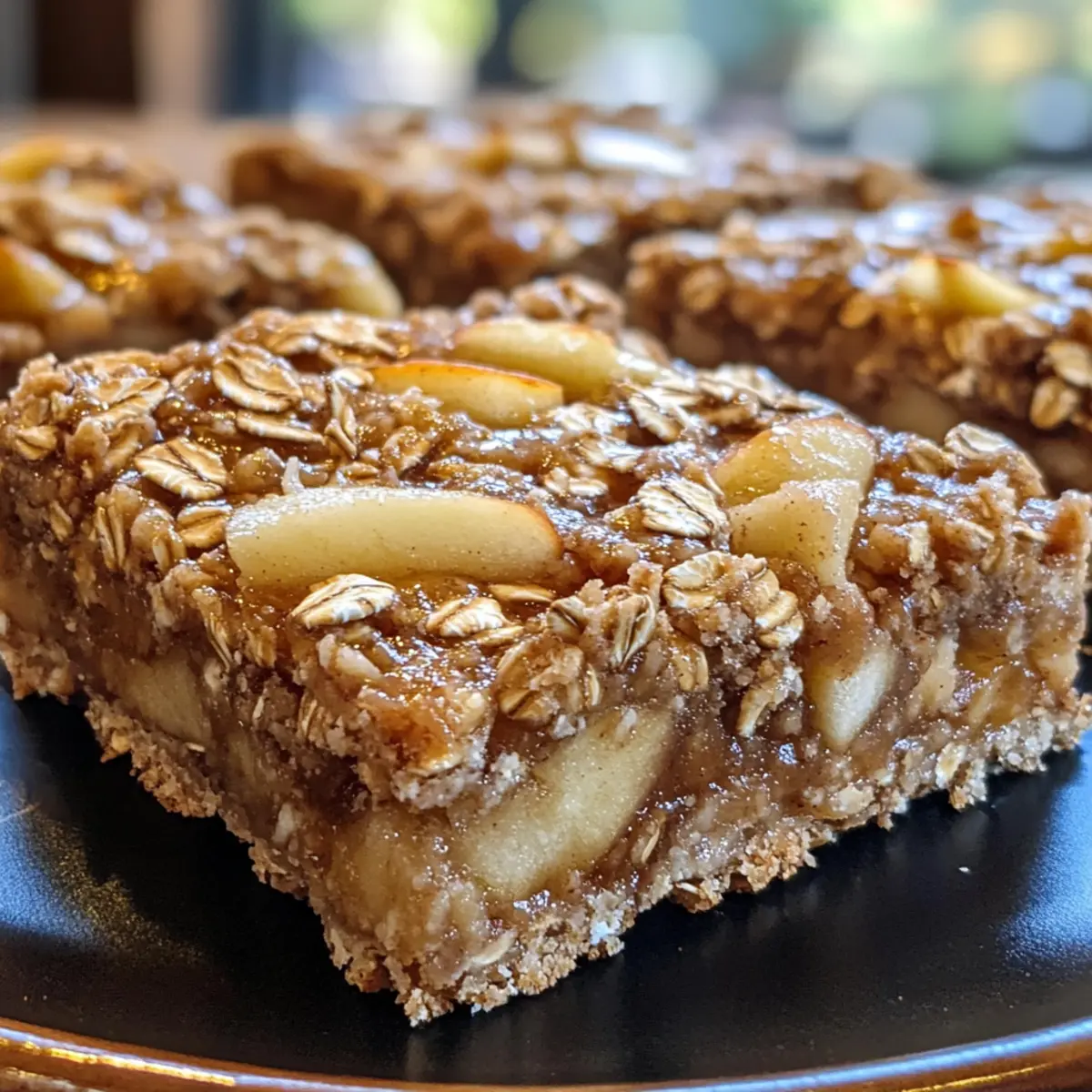 Baked Oat Apple Squares