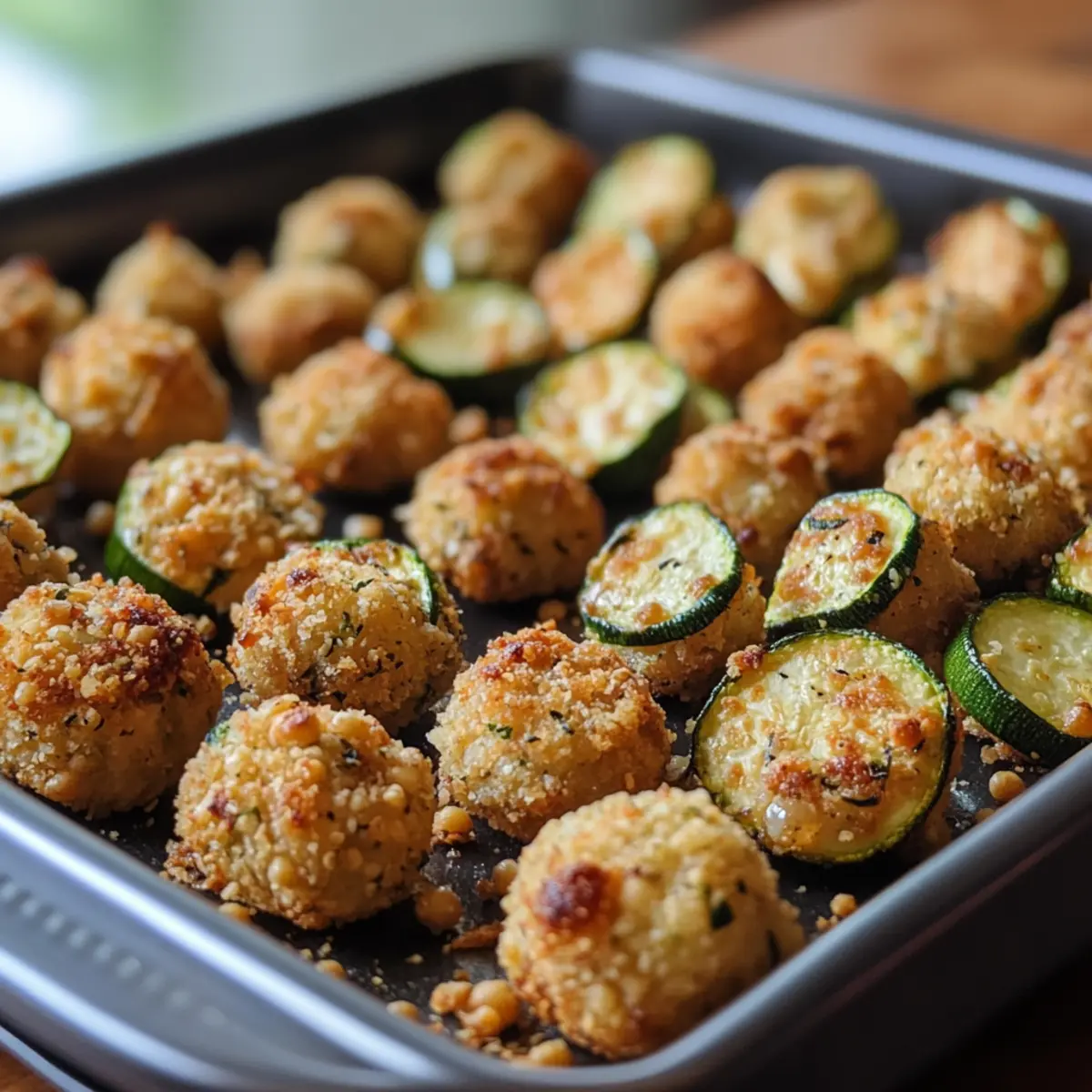 Crispy Baked Chickpea & Zucchini Bites