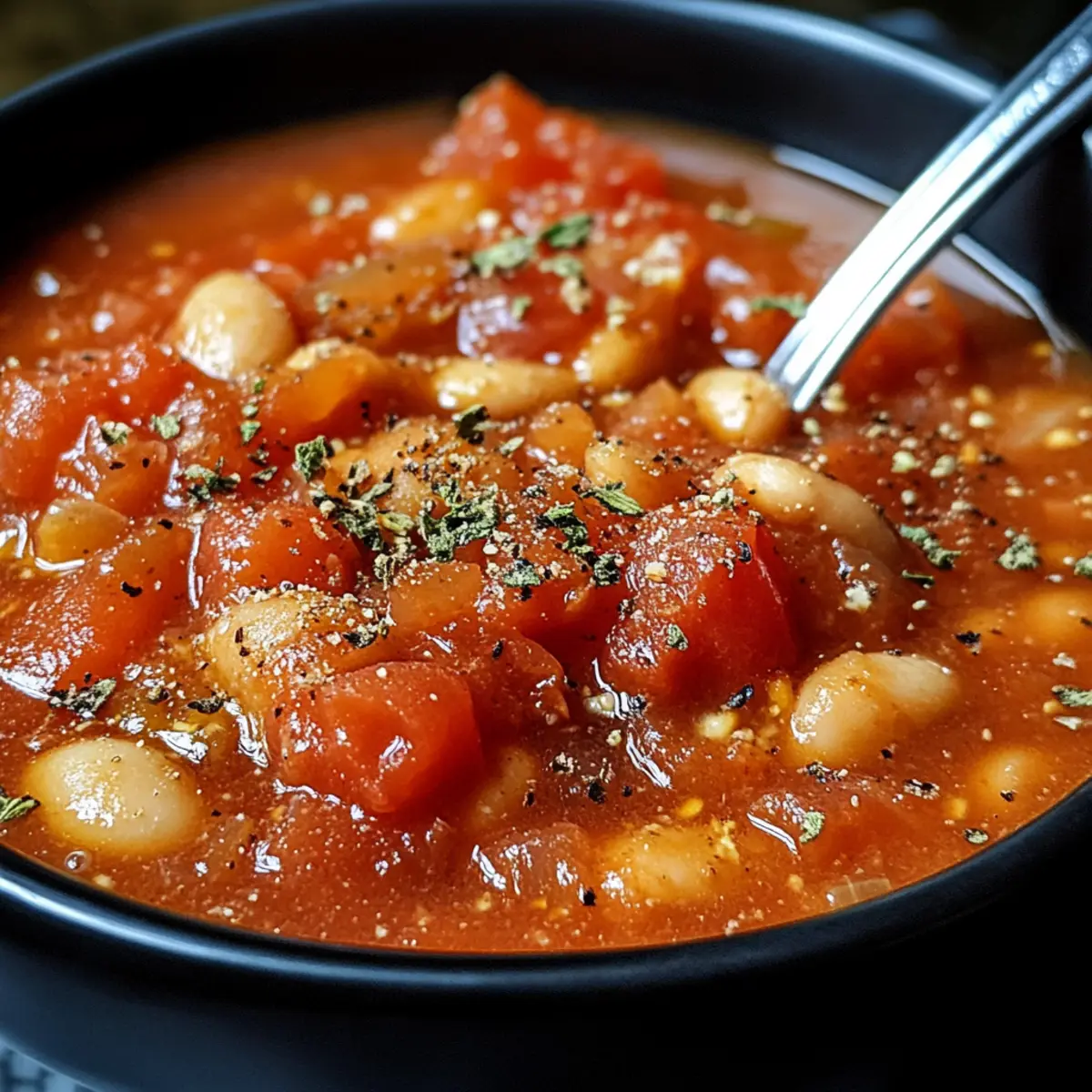 Slow Cooker Tomato White Bean Stew
