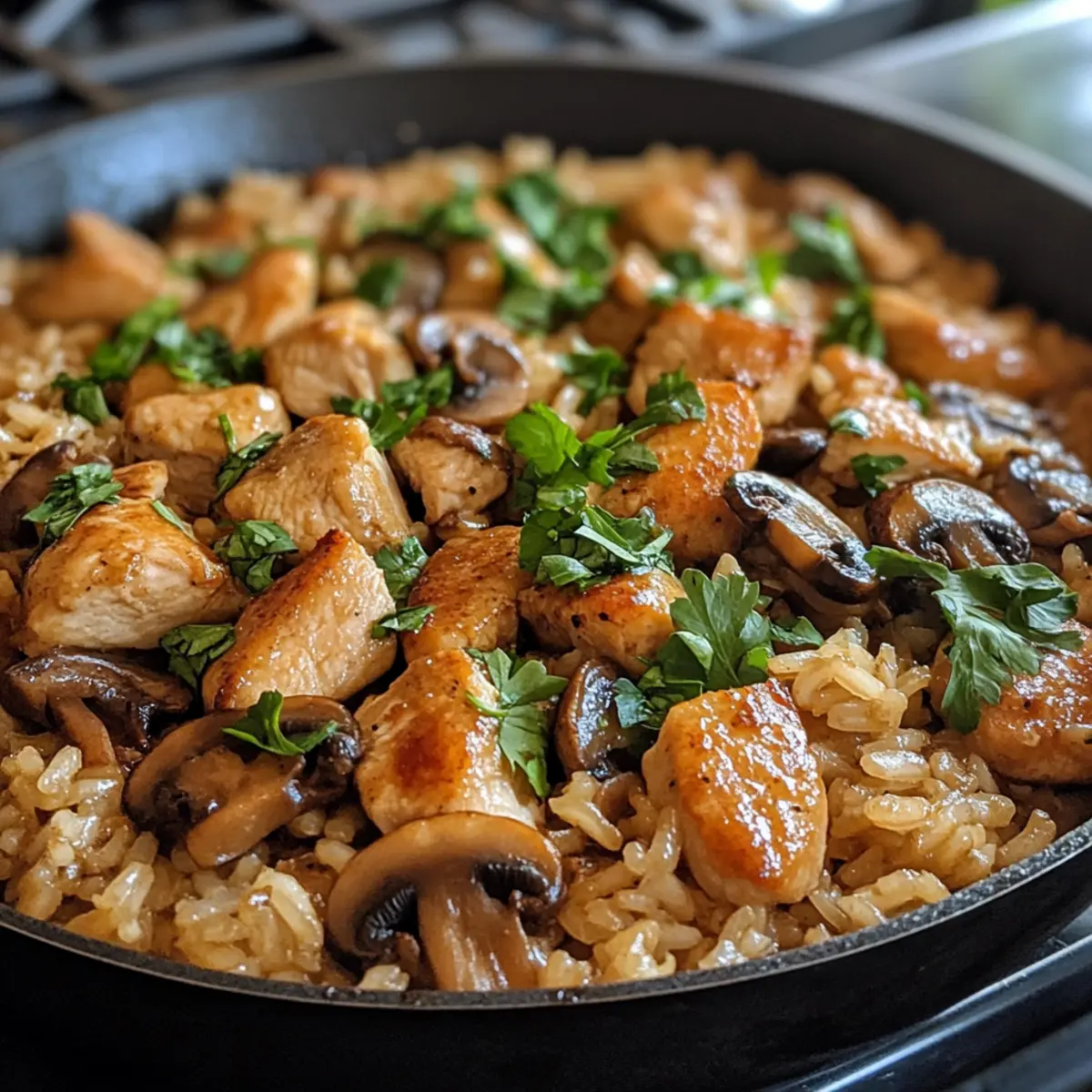 Chicken Mushroom Rice Skillet Recipe