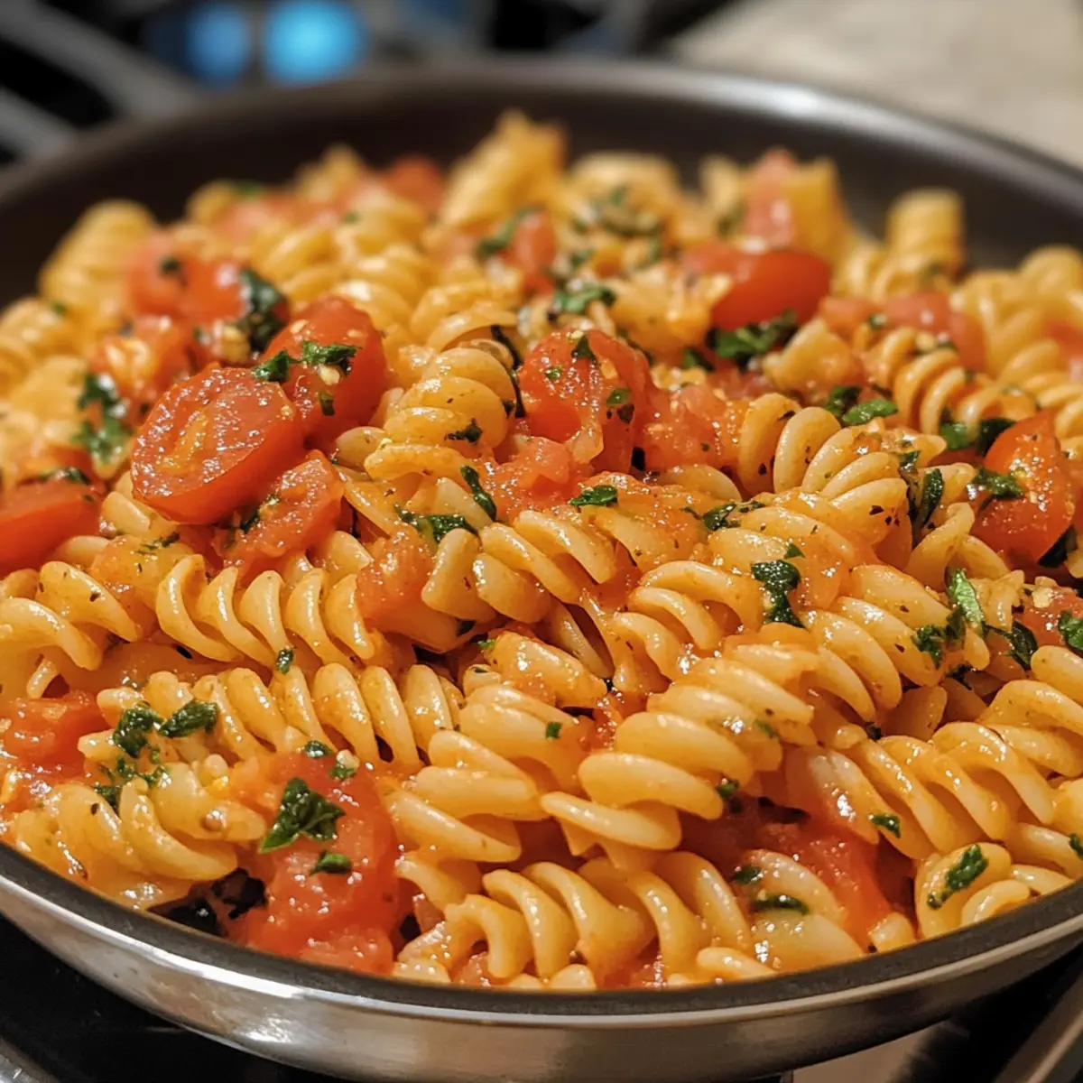 One-Pan Tomato Basil Pasta Recipe