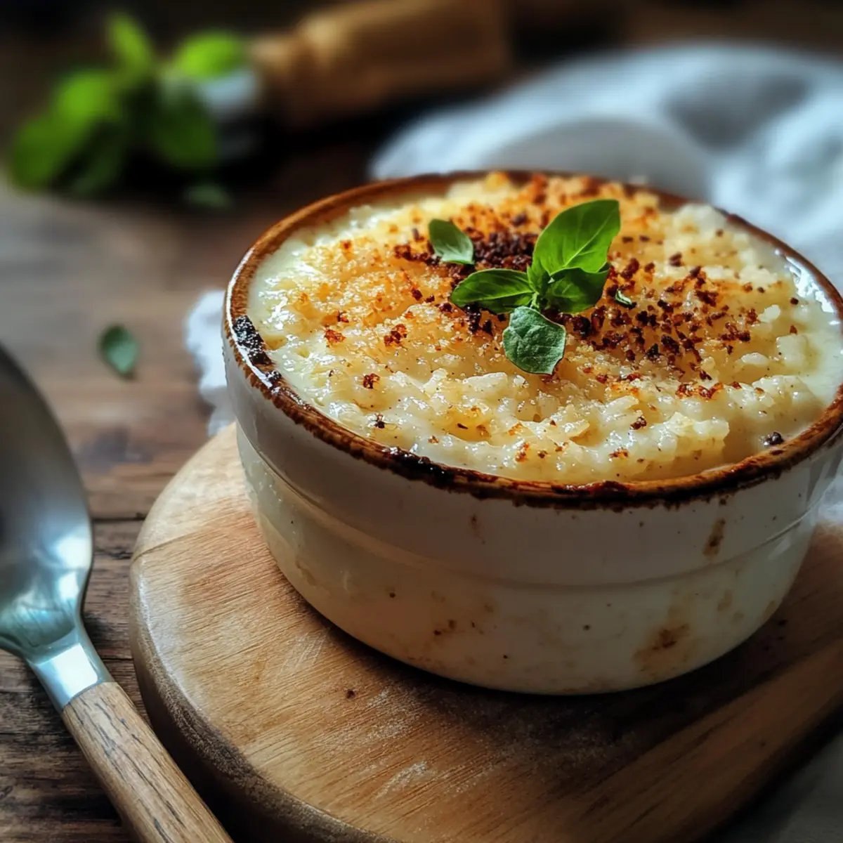 Baked Vanilla Milk Rice Dish