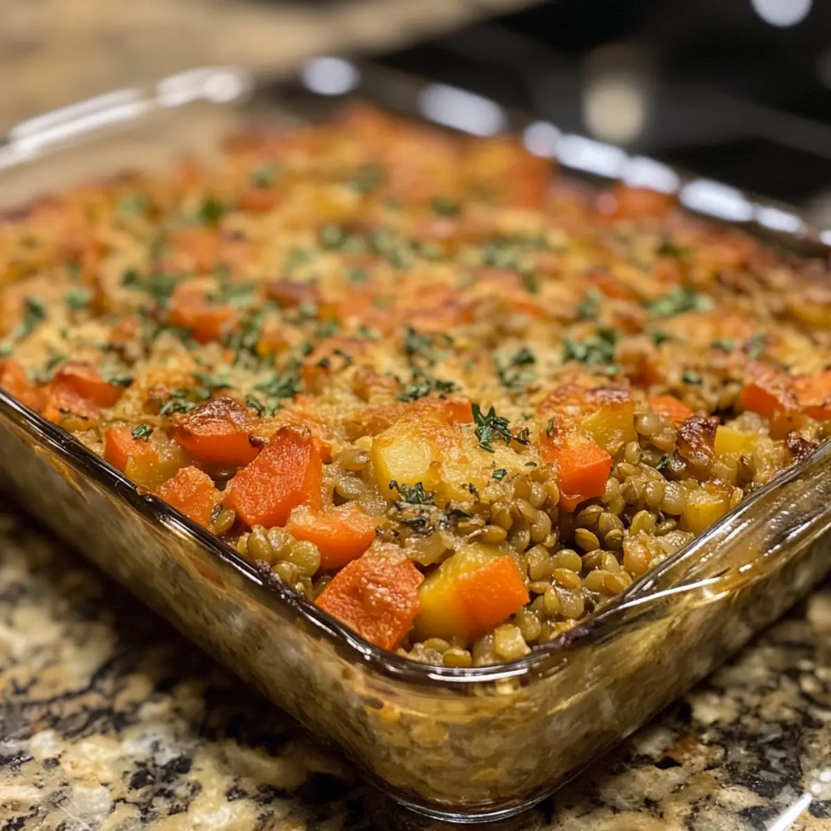 Vegetarian Lentil Vegetable Bake Recipe
