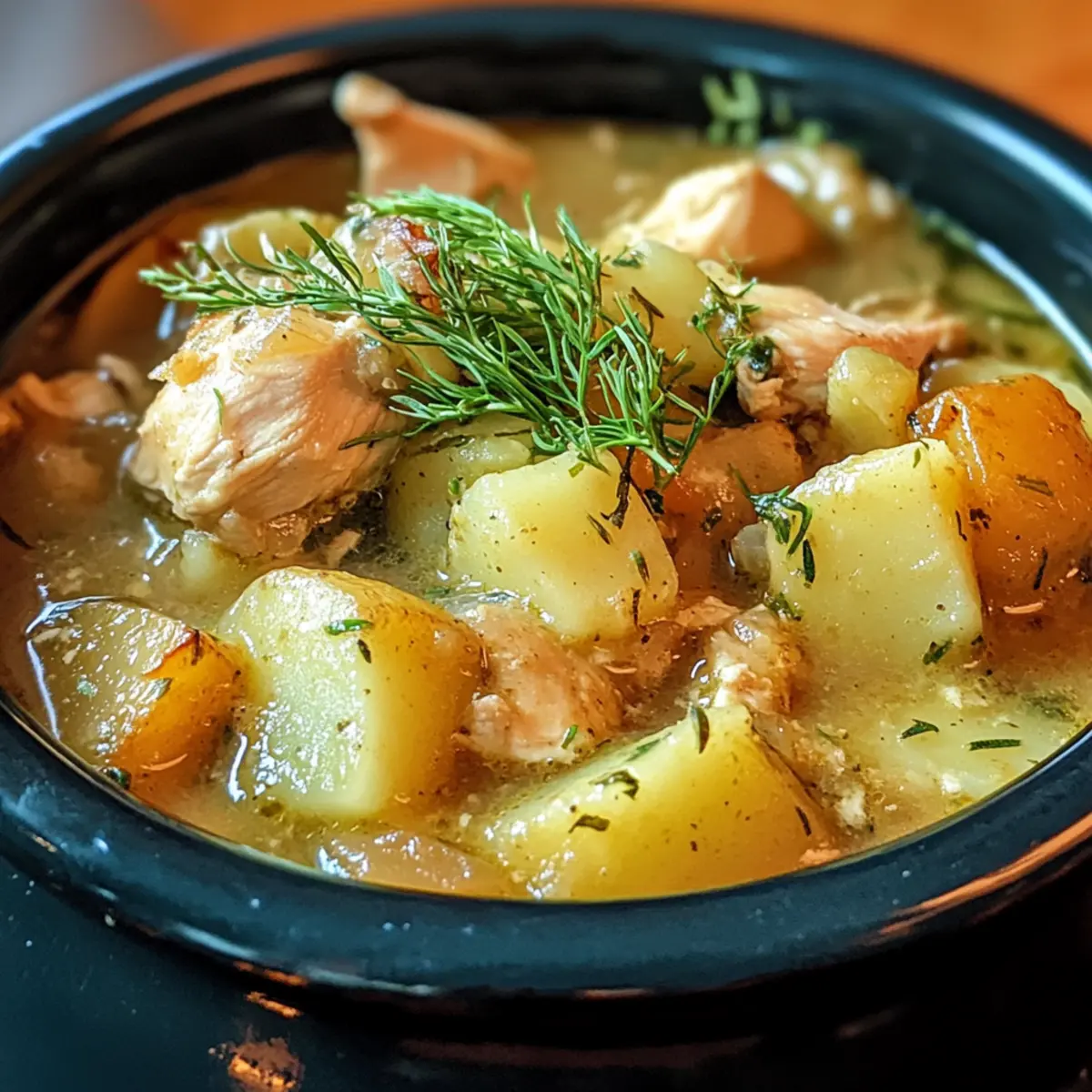 Crockpot Chicken & Herb Potato Stew