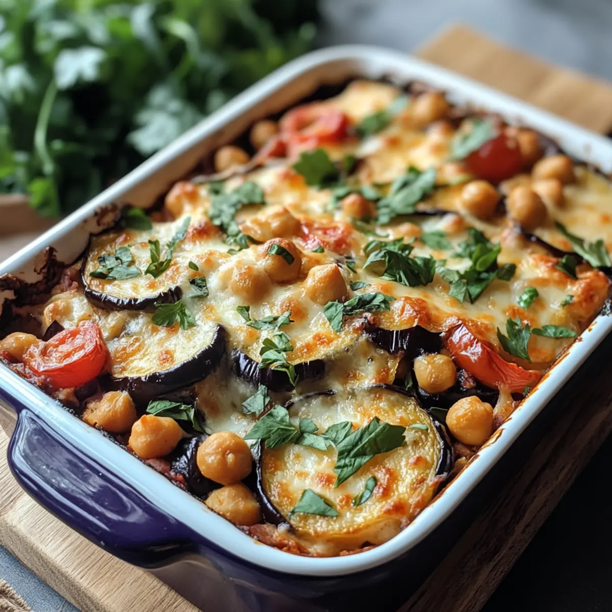Vegetarian Eggplant & Chickpea Bake Recipe