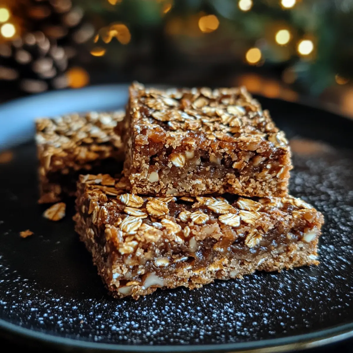 Christmas Brown Oat Slice