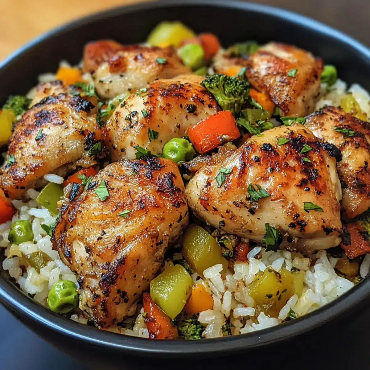 Budget Chicken Thigh Veggie Rice