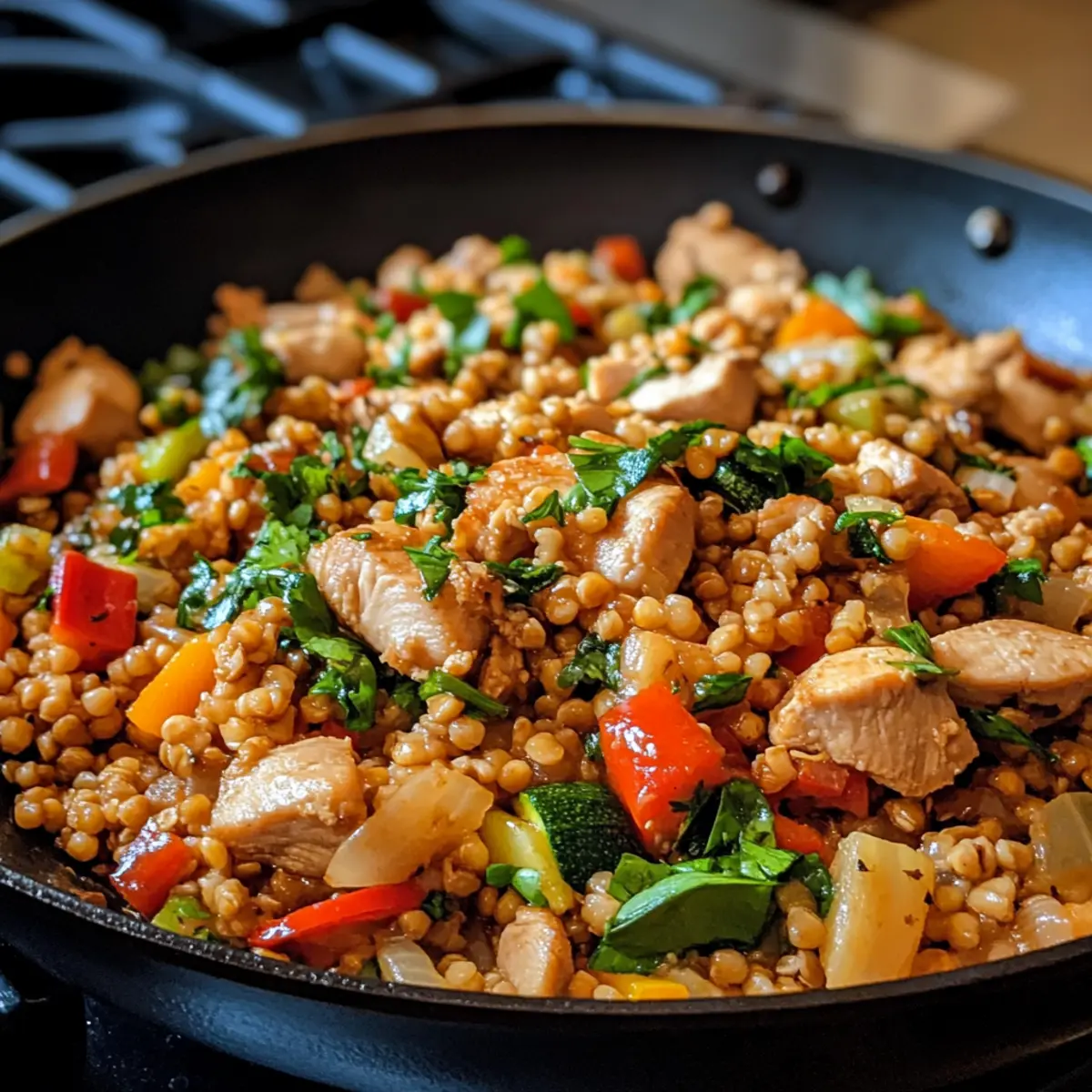 Chicken Vegetable Buckwheat Skillet Recipe