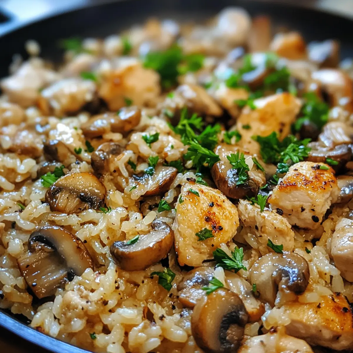 Chicken Mushroom Rice Skillet Recipe