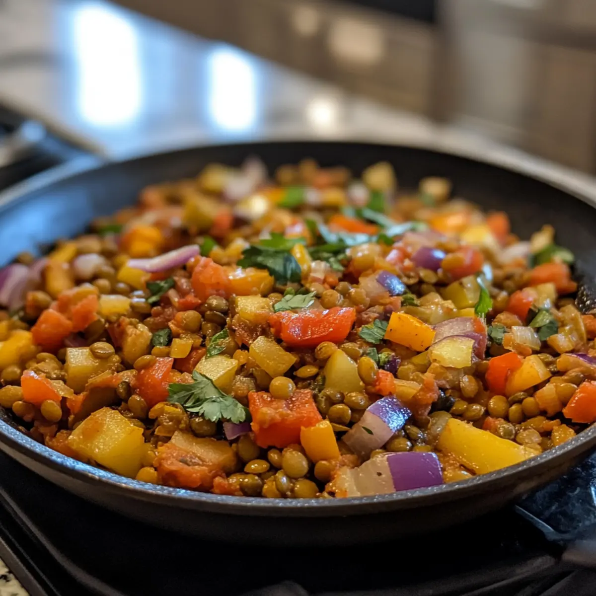 Lentil & Veggie Skillet Recipe