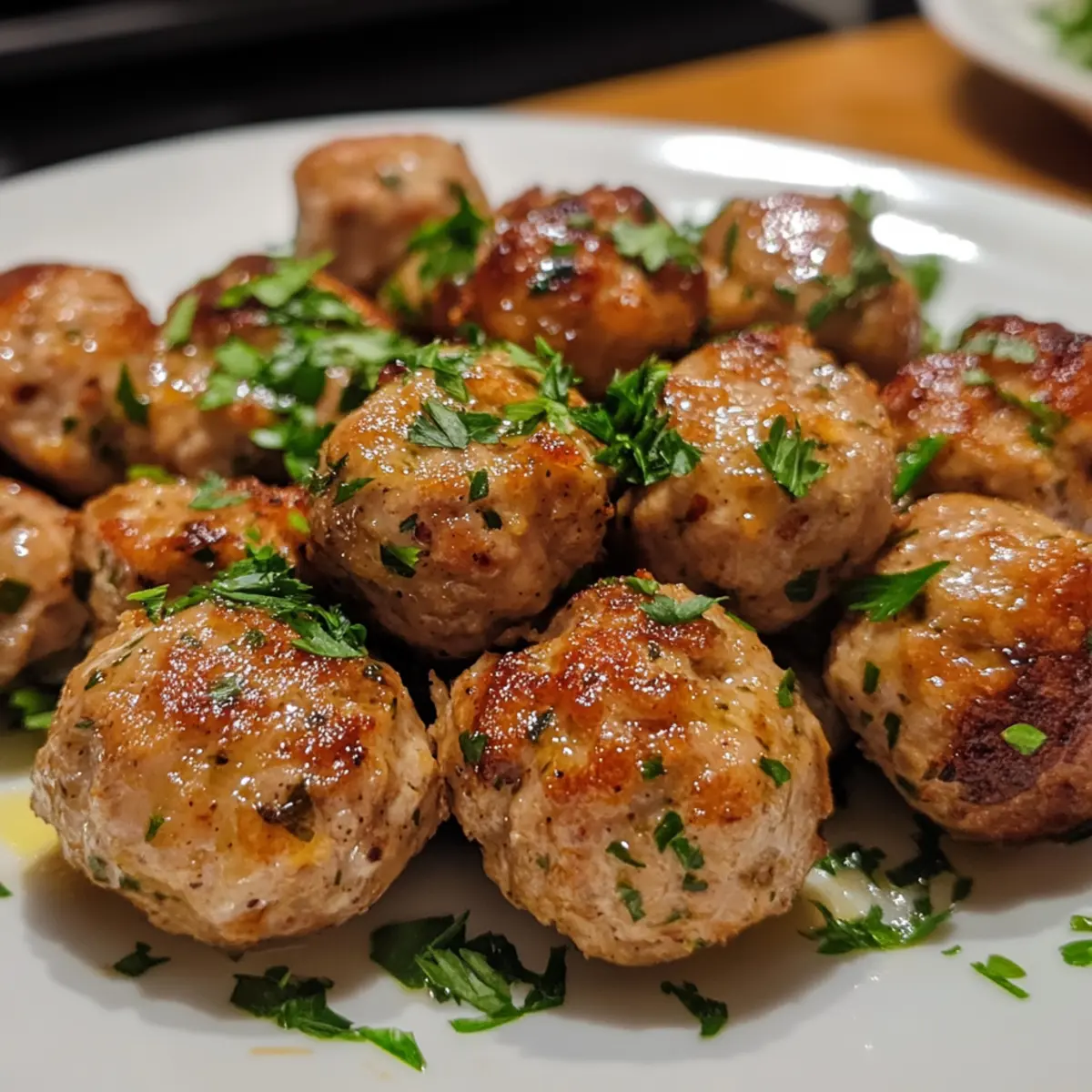Garlic Herb Turkey Meatballs