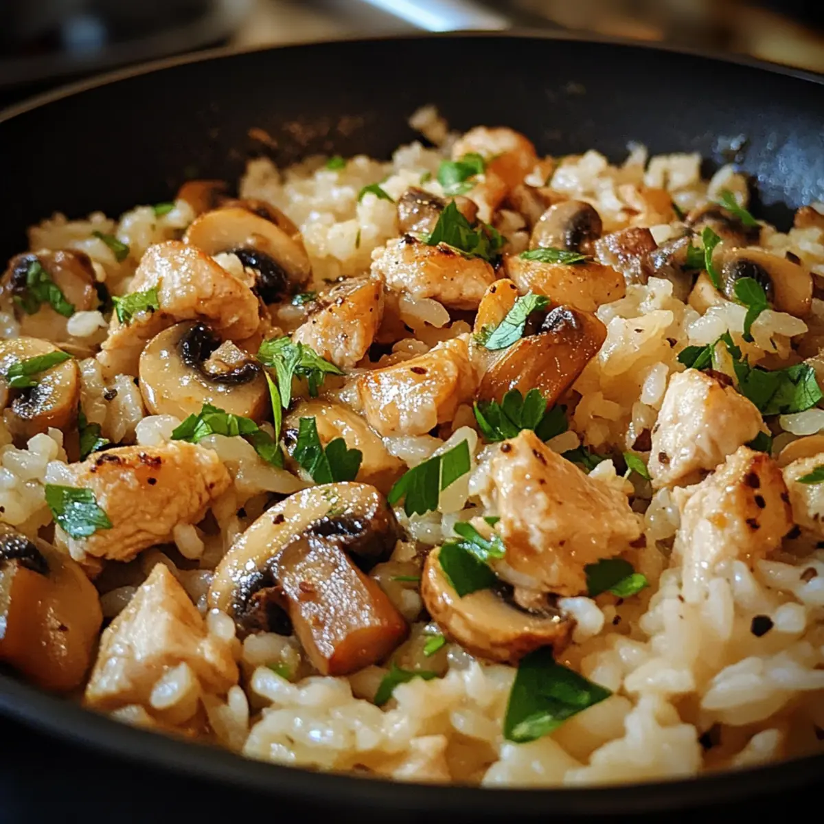 Chicken Mushroom Rice Skillet Recipe