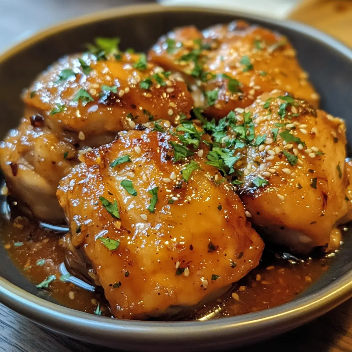 Crockpot Honey Ginger Chicken Thighs