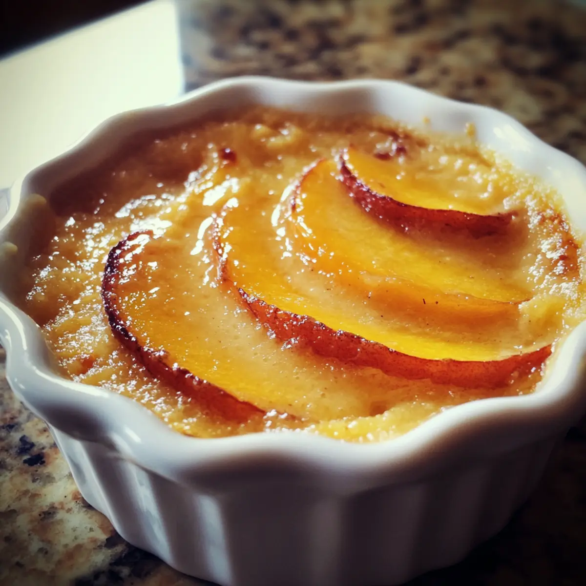 Baked Peach Vanilla Custard Recipe
