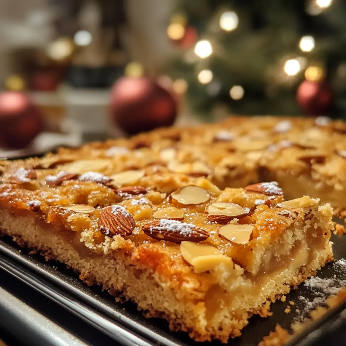 Christmas Vanilla Almond Tray Bake