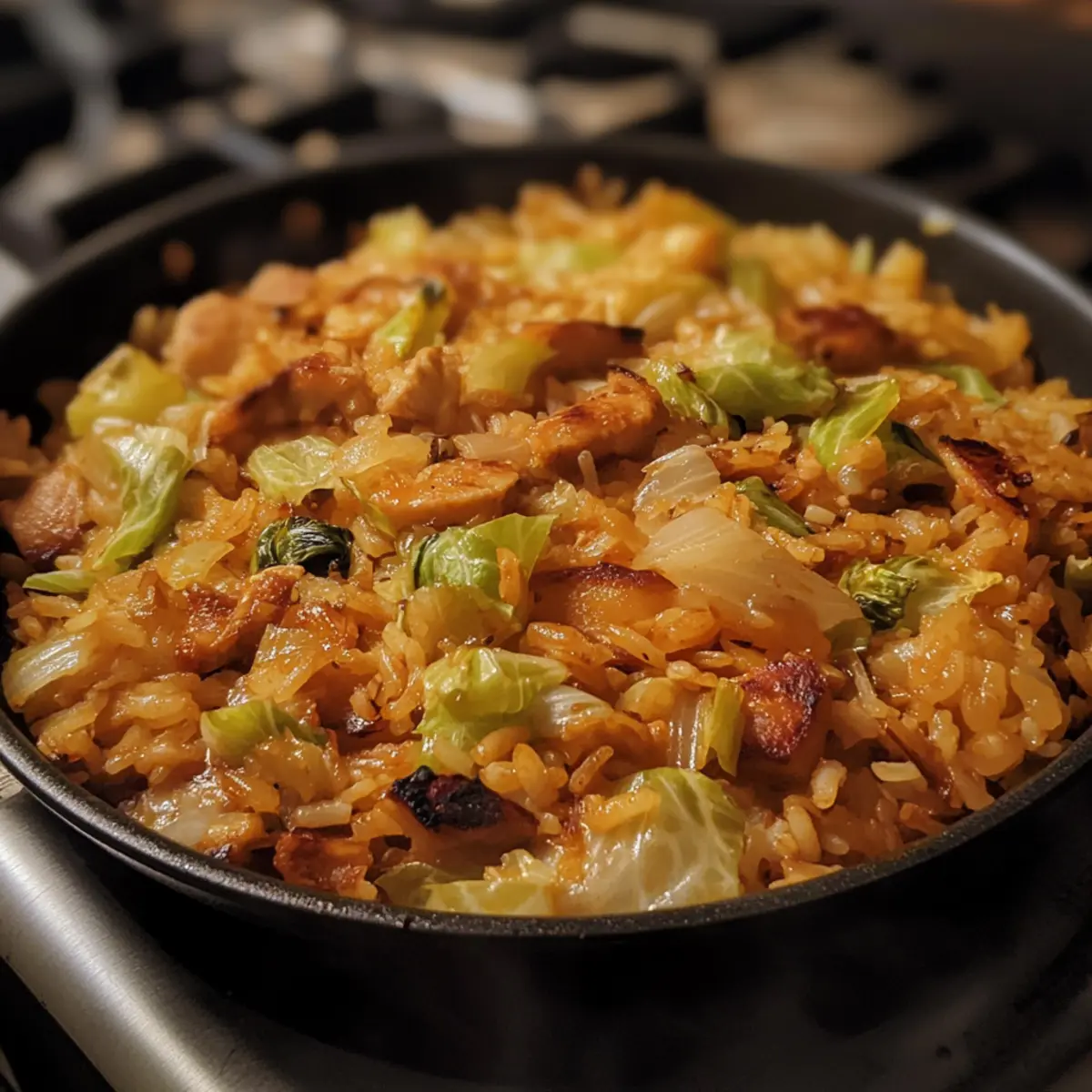 One-Pan Cabbage Rice Dinner