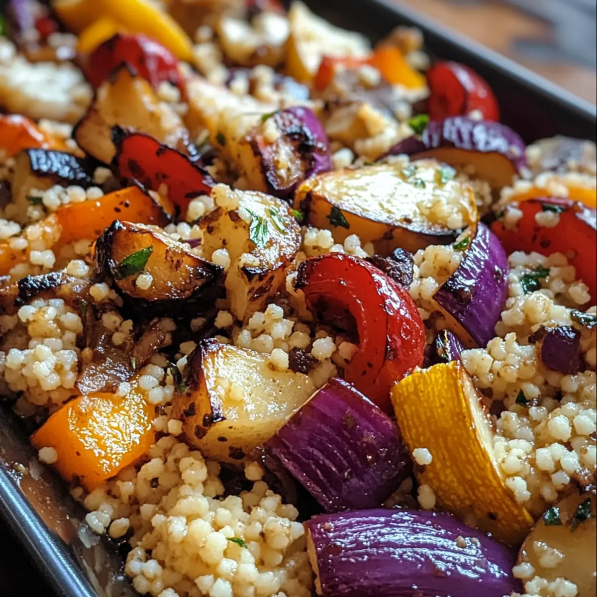 Balsamic Roasted Vegetable Couscous Recipe