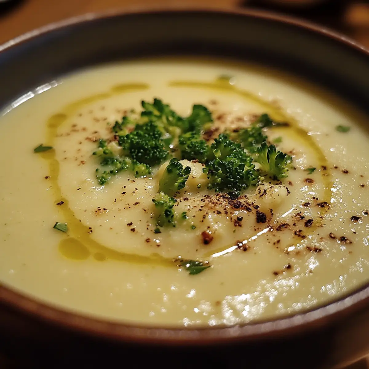 Creamy Cauliflower Broccoli Soup Recipe